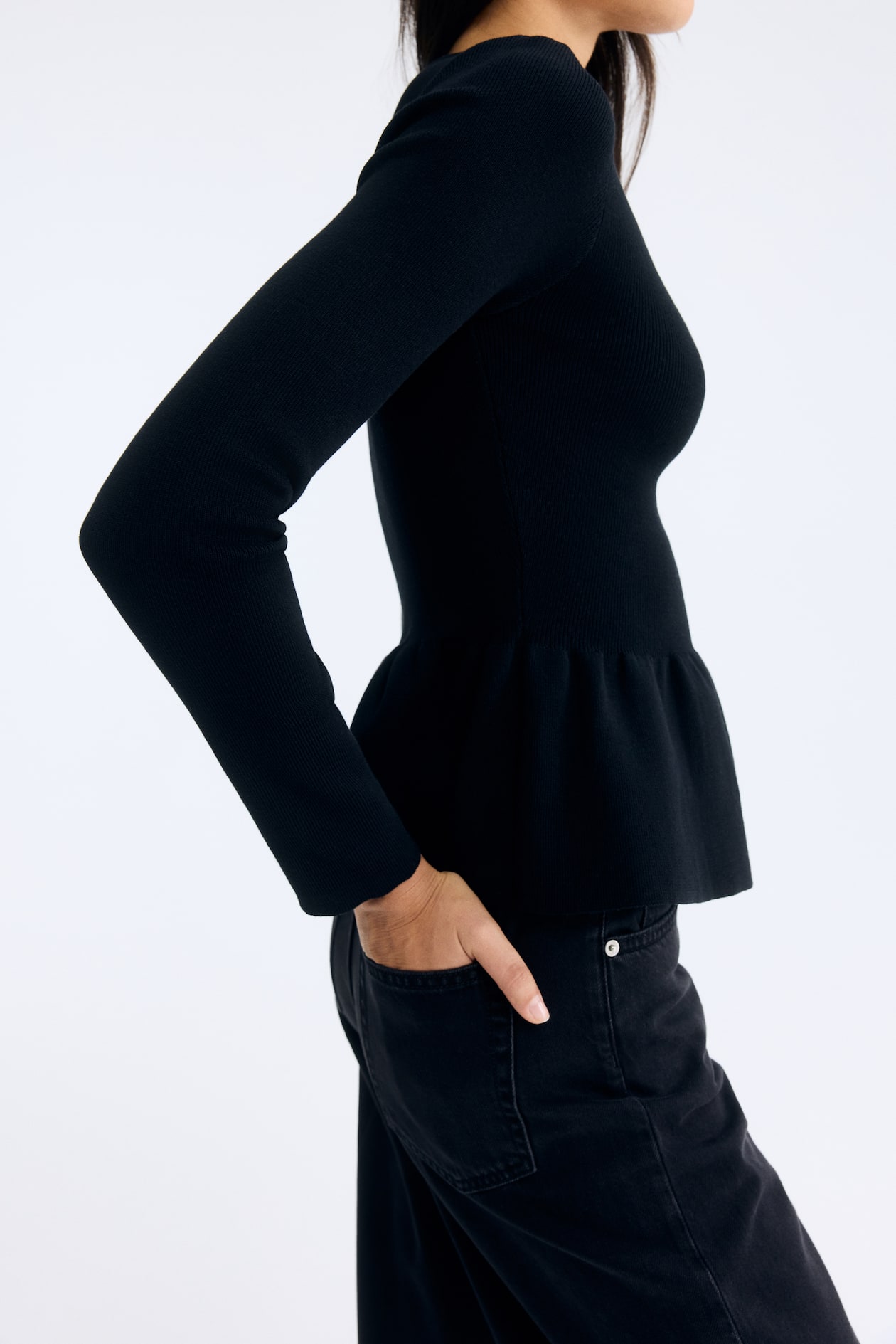 Knit Peplum Top - image 3