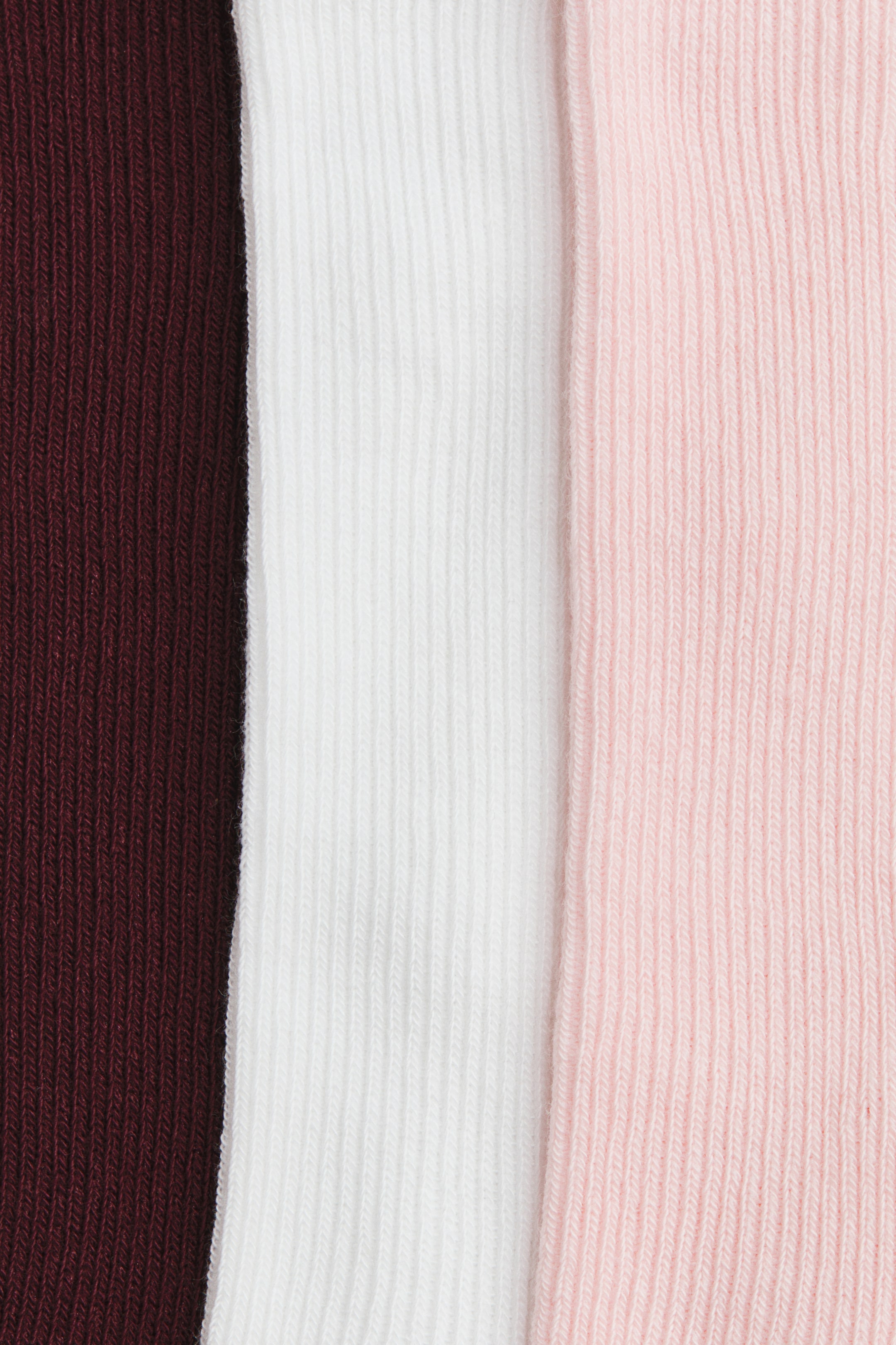 Lot de 3 paires chaussettes côtelées
