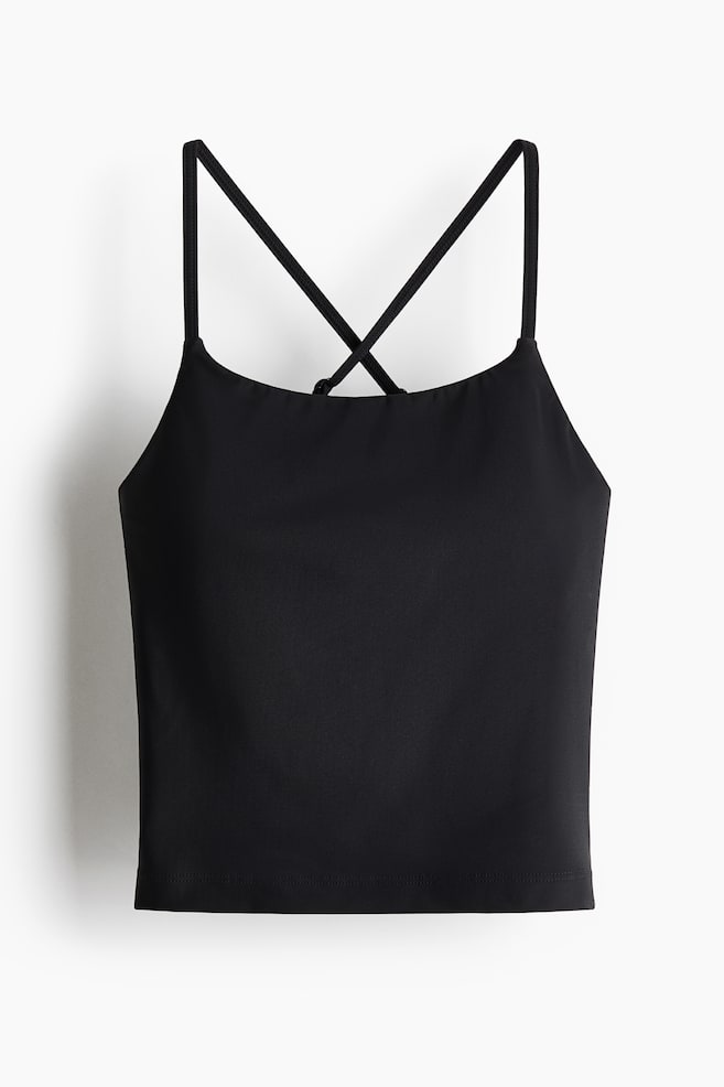 Top de tankini deportivo con Lycra® - Negro/Morado berenjena - 1