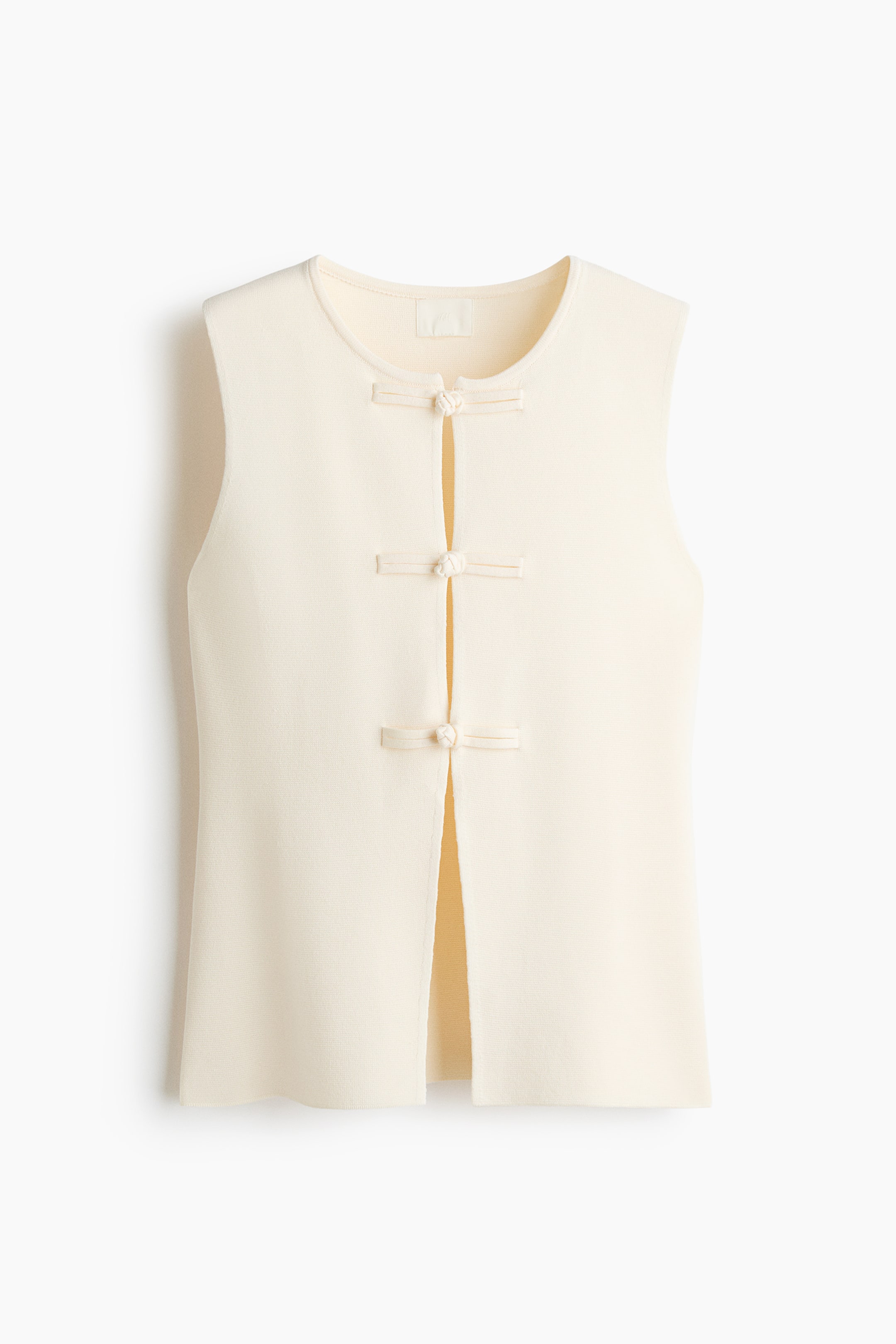 Sleeveless Button-Front Top