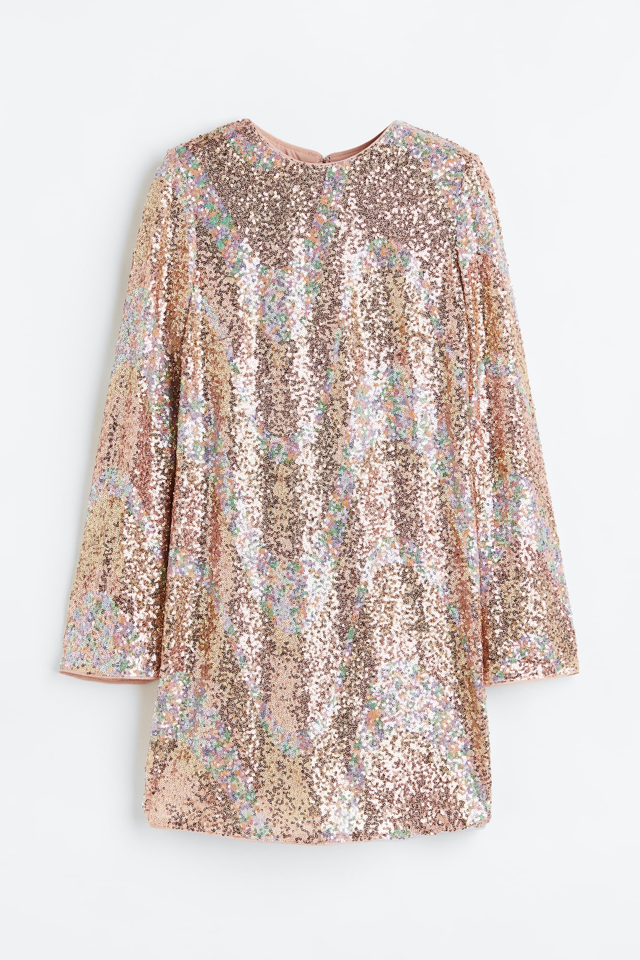 Sequined dress Rose gold-coloured Ladies H&M IE