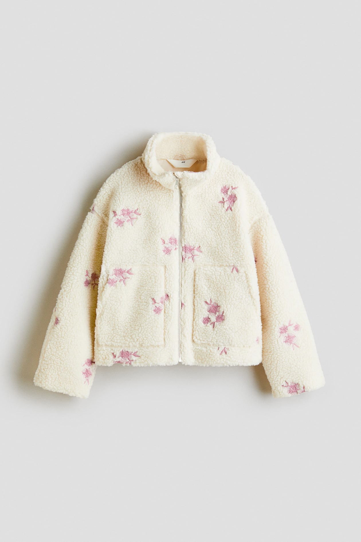 Veste en tissu Teddy bear - Jaune clair/fleuri - ENFANT | H&M FR
