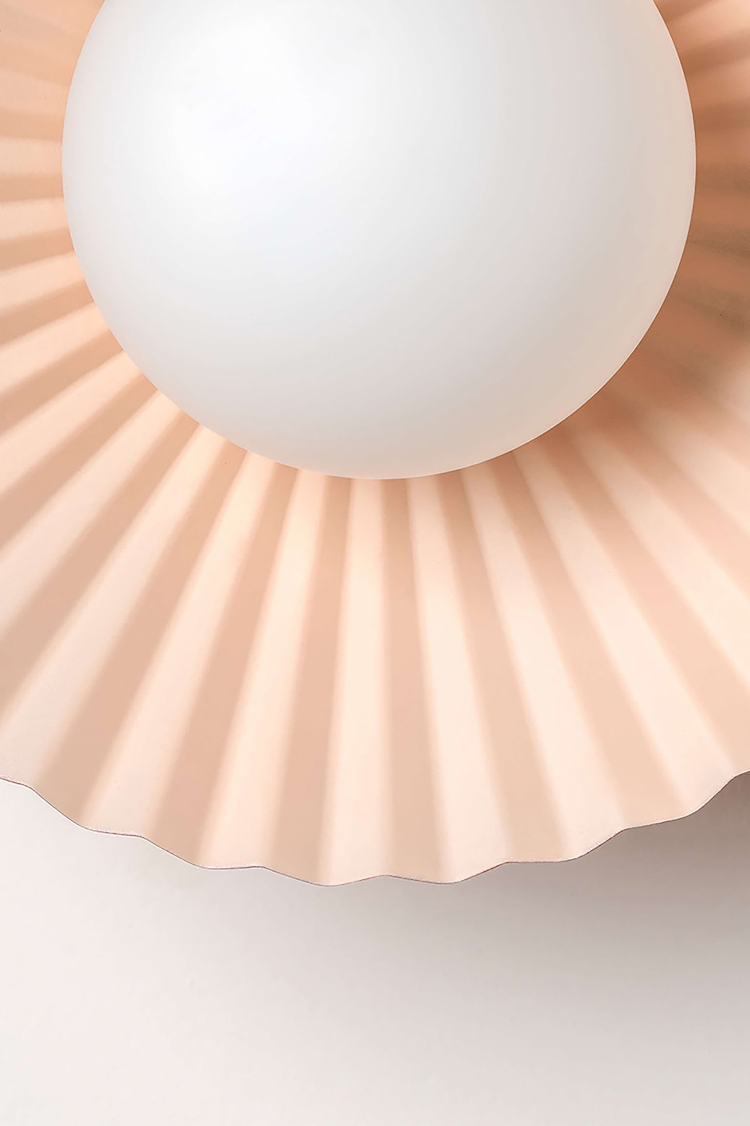 The Pleat Flush Wall And Ceiling Light - Orange/pink - 2