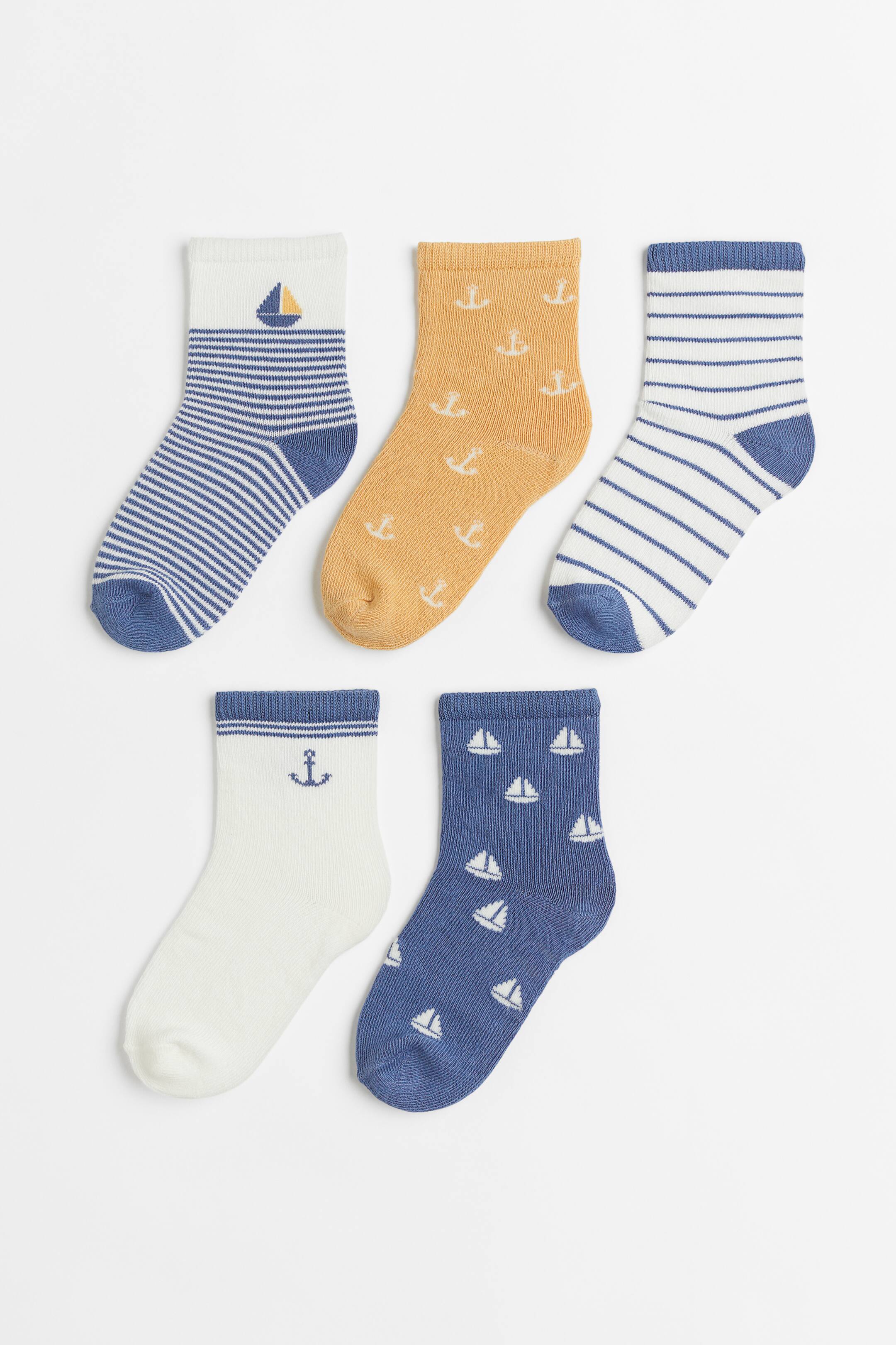 查看大圖: 5雙入襪子 - 藍色/帆船 - Kids | H&M 1