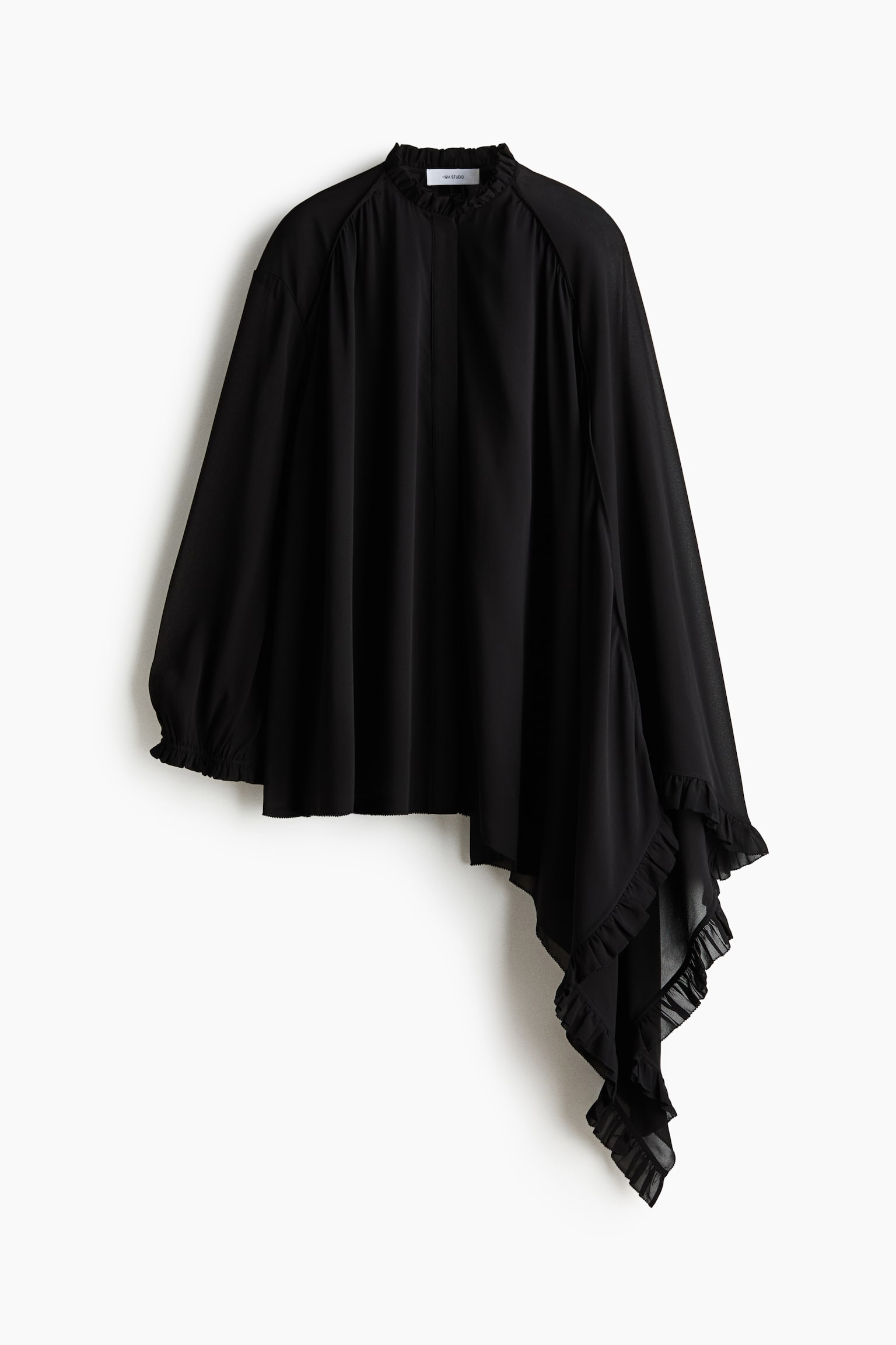 Szyfonowa bluzka - Czarny - 1