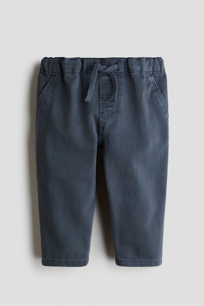 Cotton twill trousers - Dusty blue/Light denim blue/Striped/Light khaki green/Brown - 1