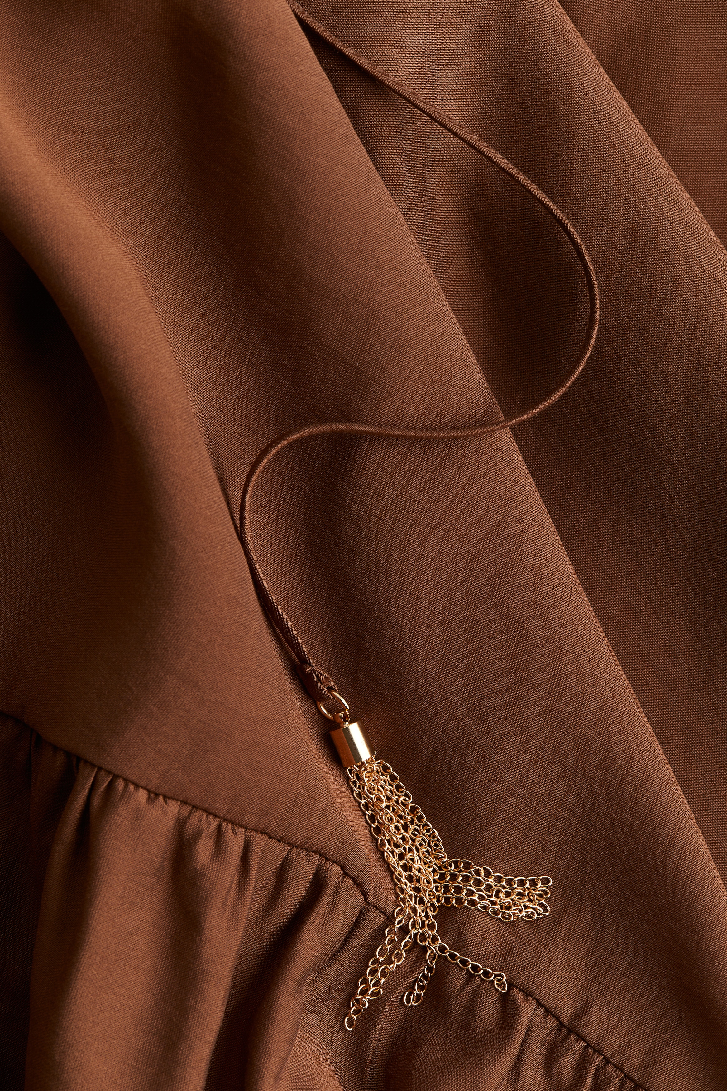 Drawstring-detail dress