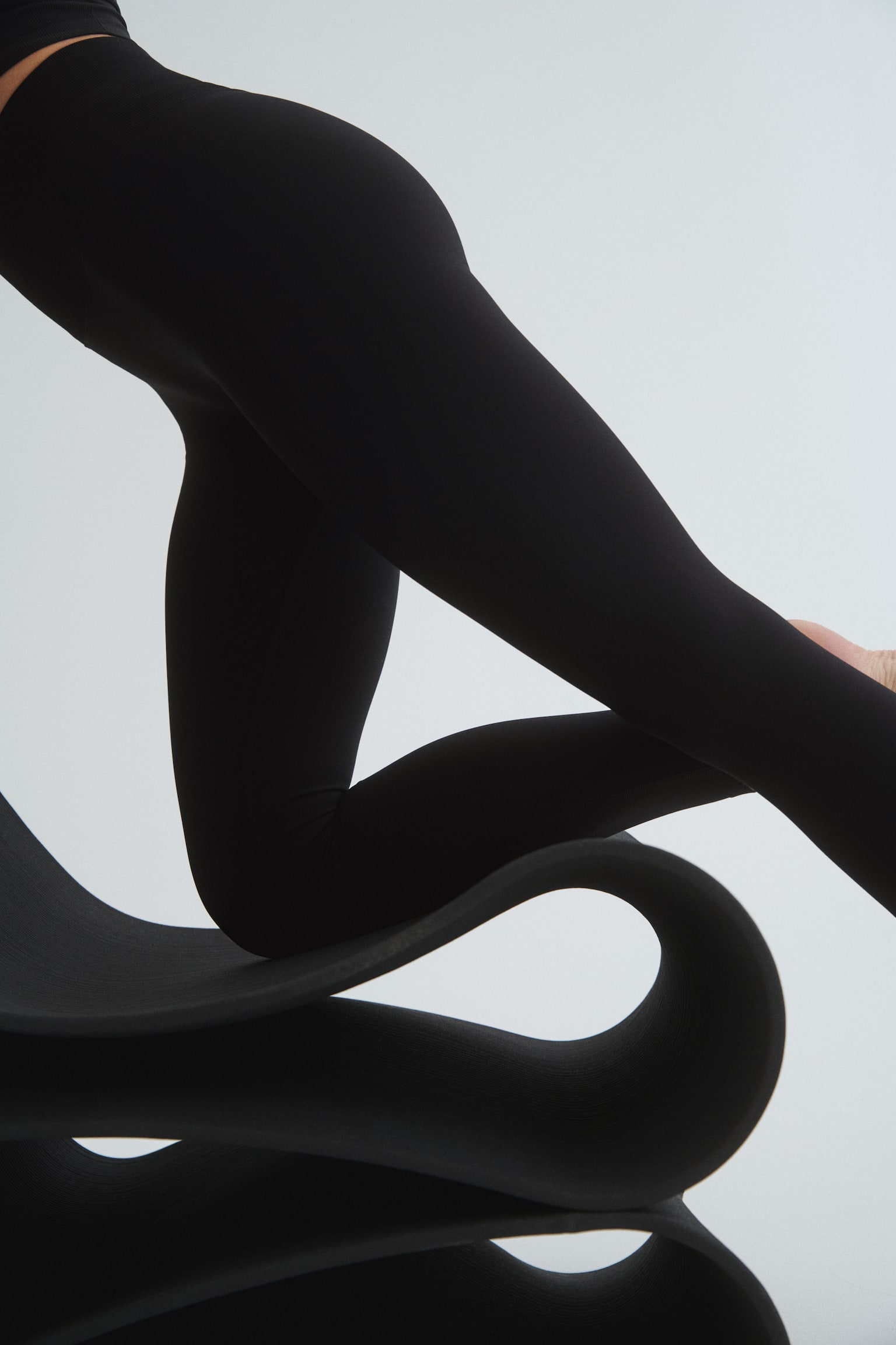 Seamless Sports leggings with DryMove™ - Black/Brown/Dark grey - 8