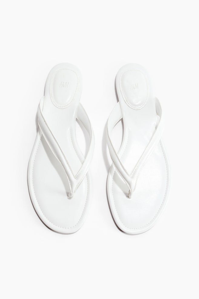 Flip-flops - White/Dark brown - 1