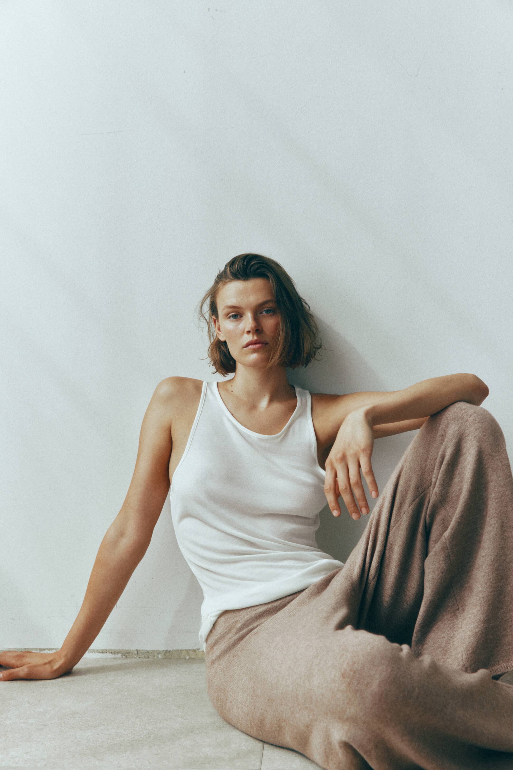 View larger image: Pull-on trousers - Dark beige marl - Ladies | H&M 1
