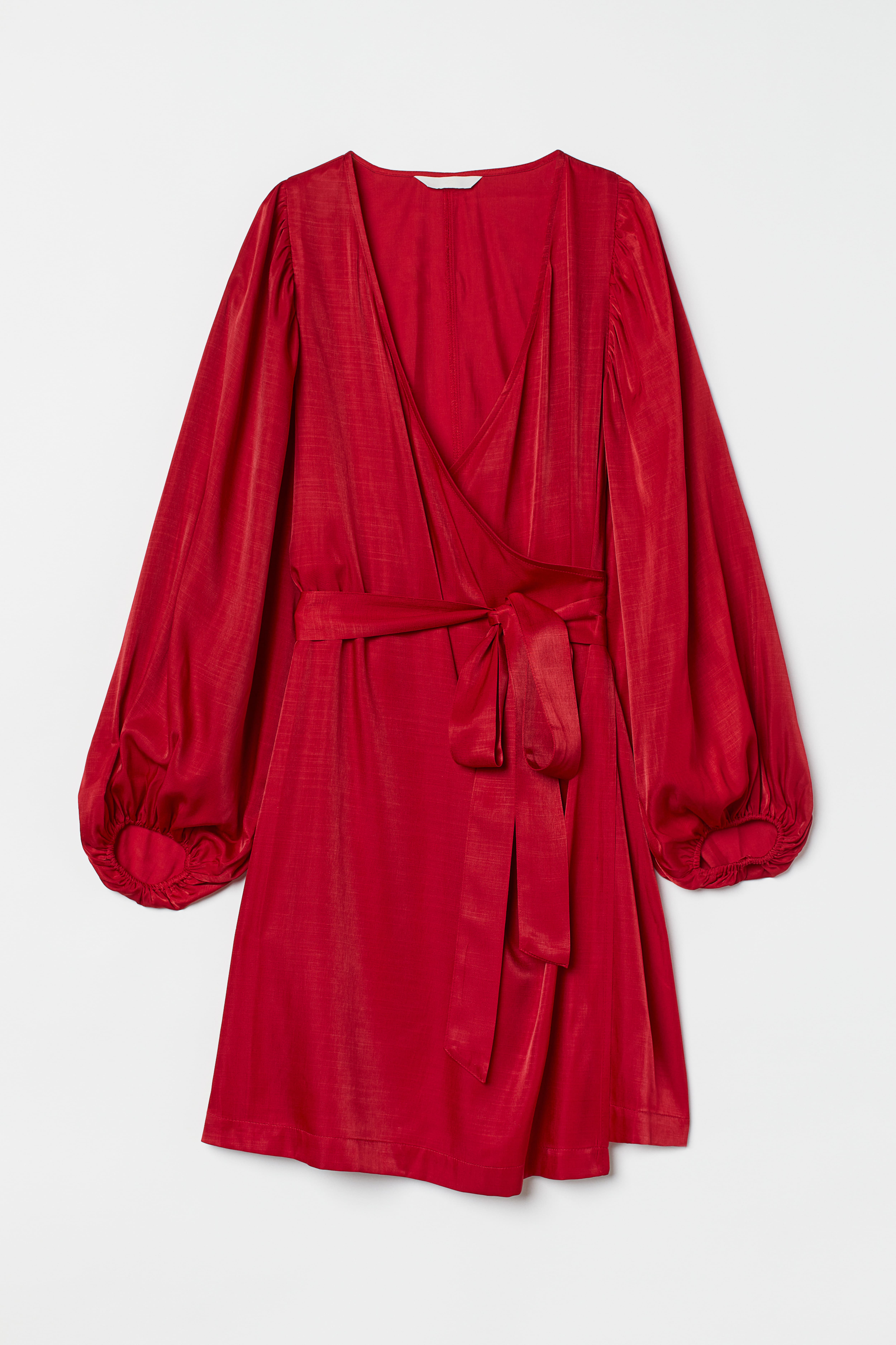 H&m red wrap dress best sale