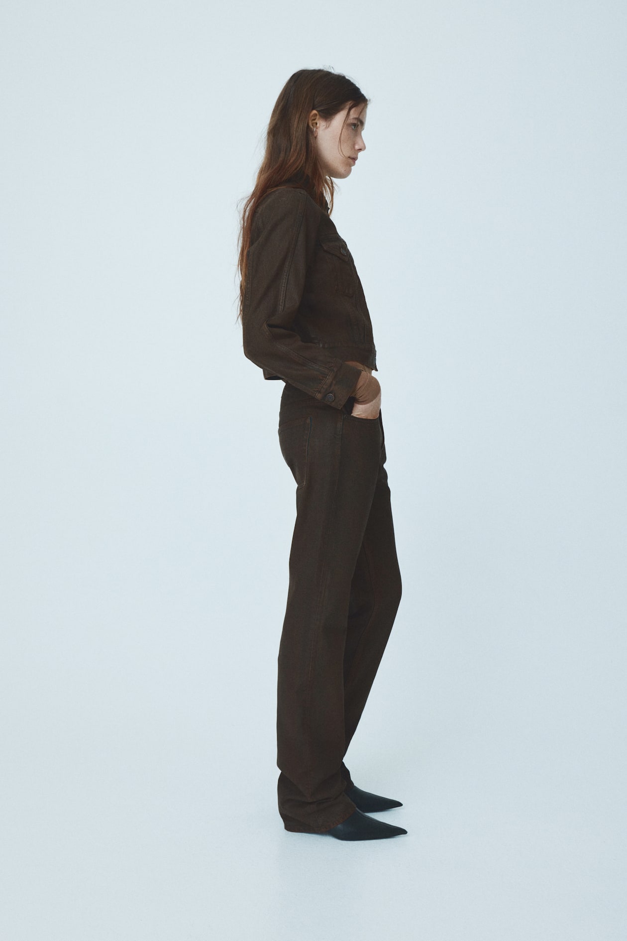 Coated Straight-Leg Jeans - image 3