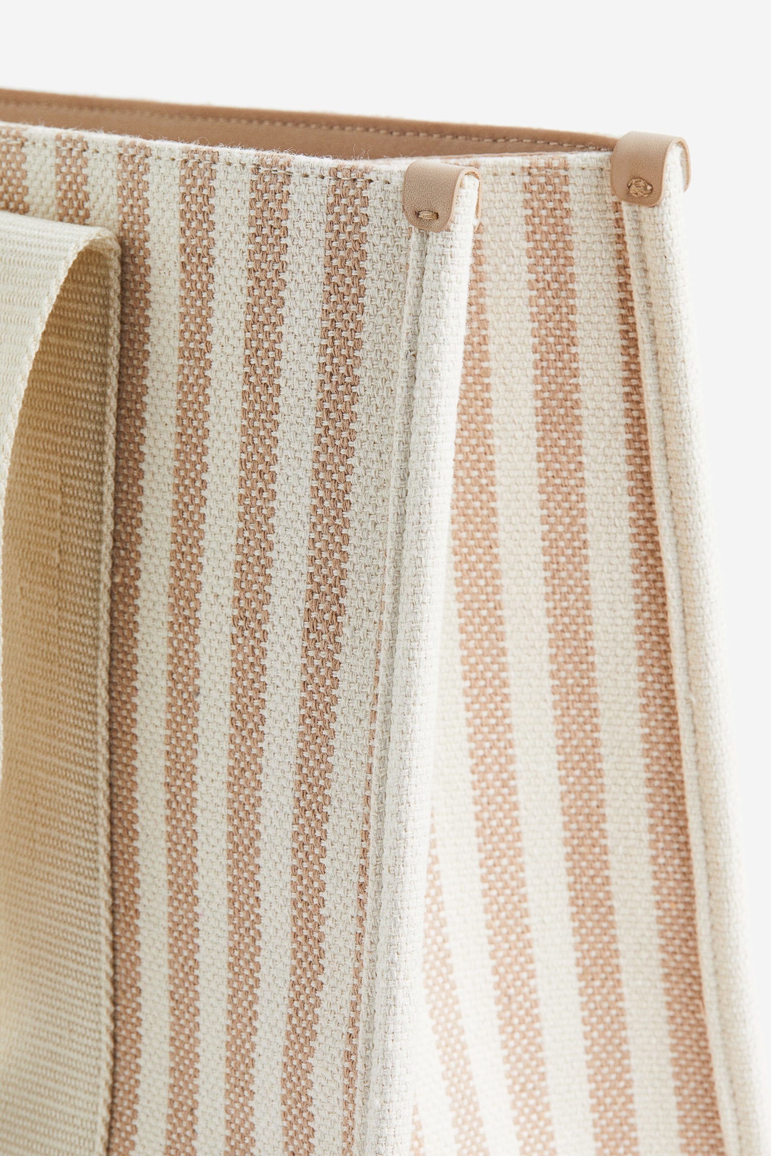 Jute Blend Shopper - Beige/Stripe/Beige - 3