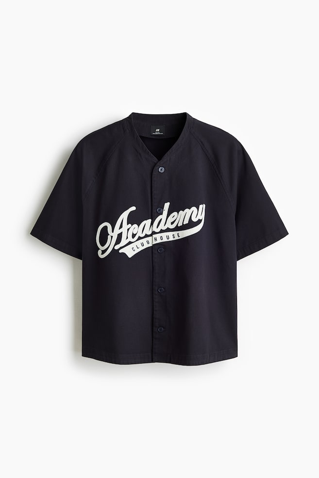 Relaxed-Fit Cotton Baseball Shirt - Navy blue/Academy Club House/White/Academy Club House - 1