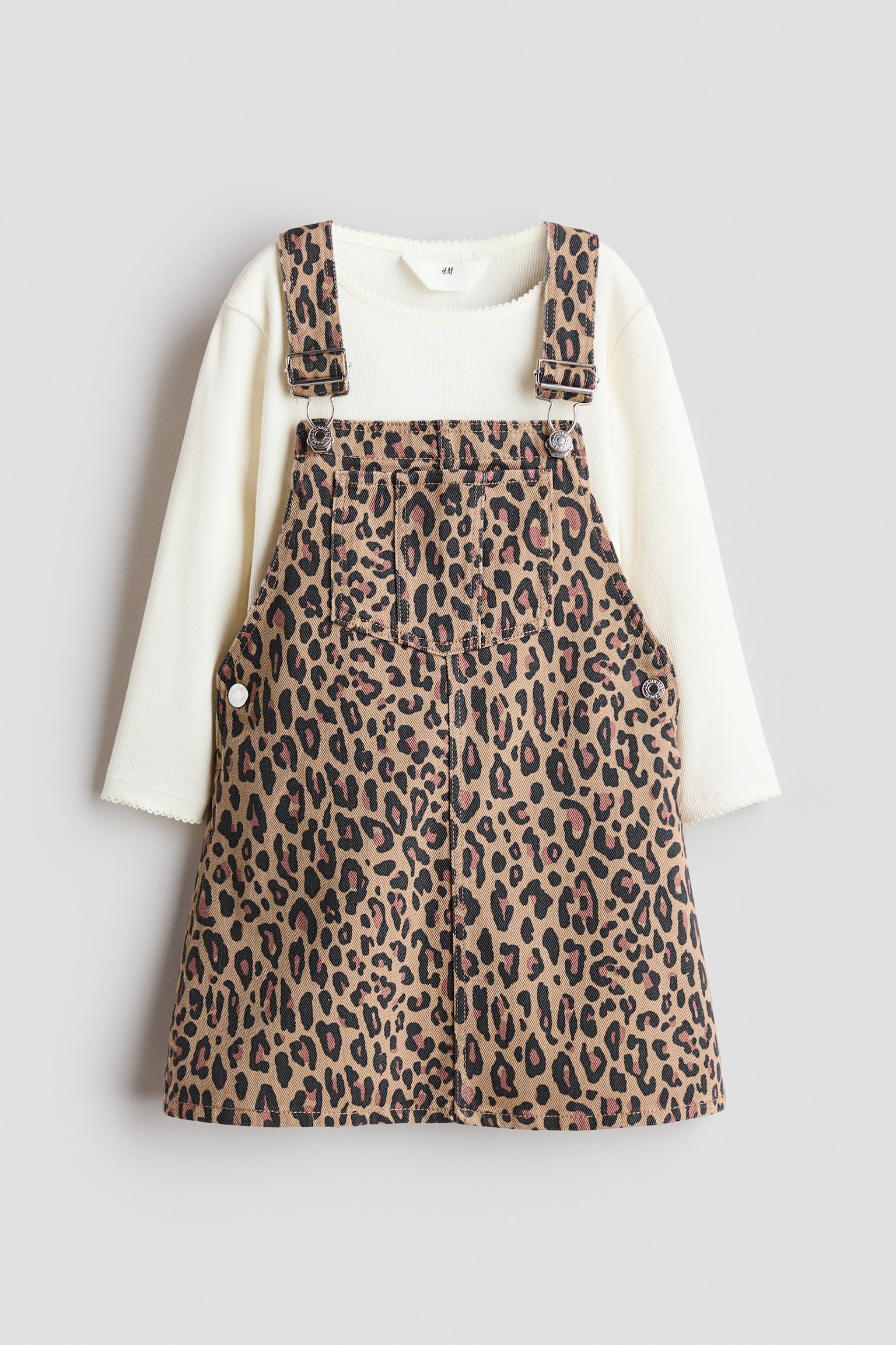 2-piece cotton set - Beige/Leopard print/Dark dusty purple/Floral/Light pink/Hearts/Black/Polka dot
