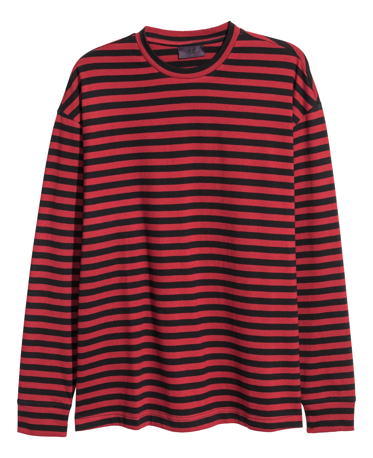Maglia a maniche lunghe Rosso/nero righe UOMO H&M IT