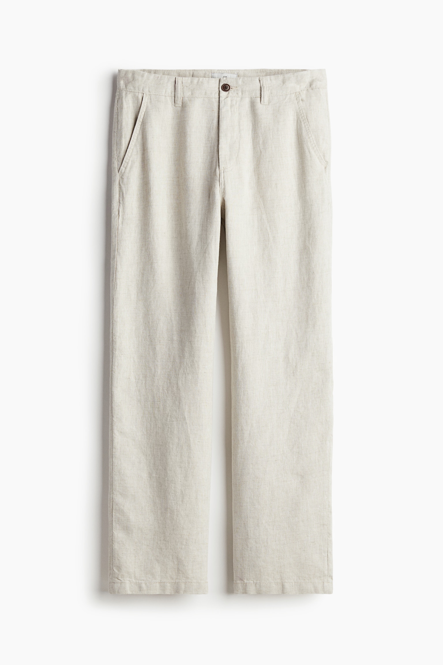 Relaxed Fit Linen trousers - Light beige/Cream - 2