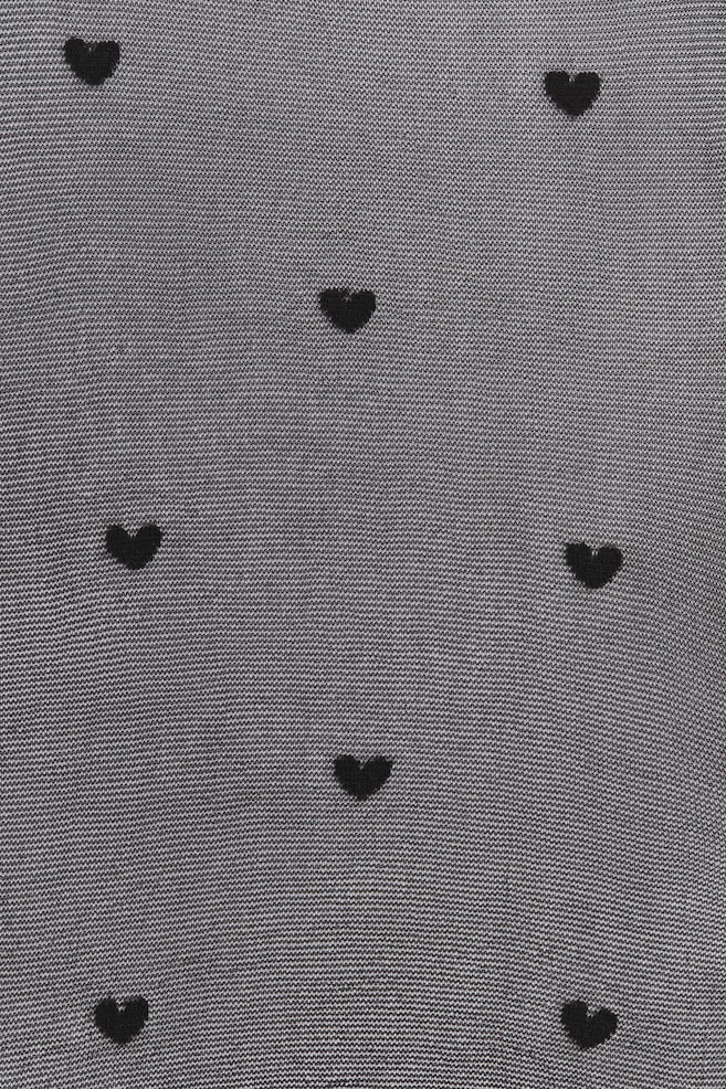 Patterned 20 denier tights - Negro - 1
