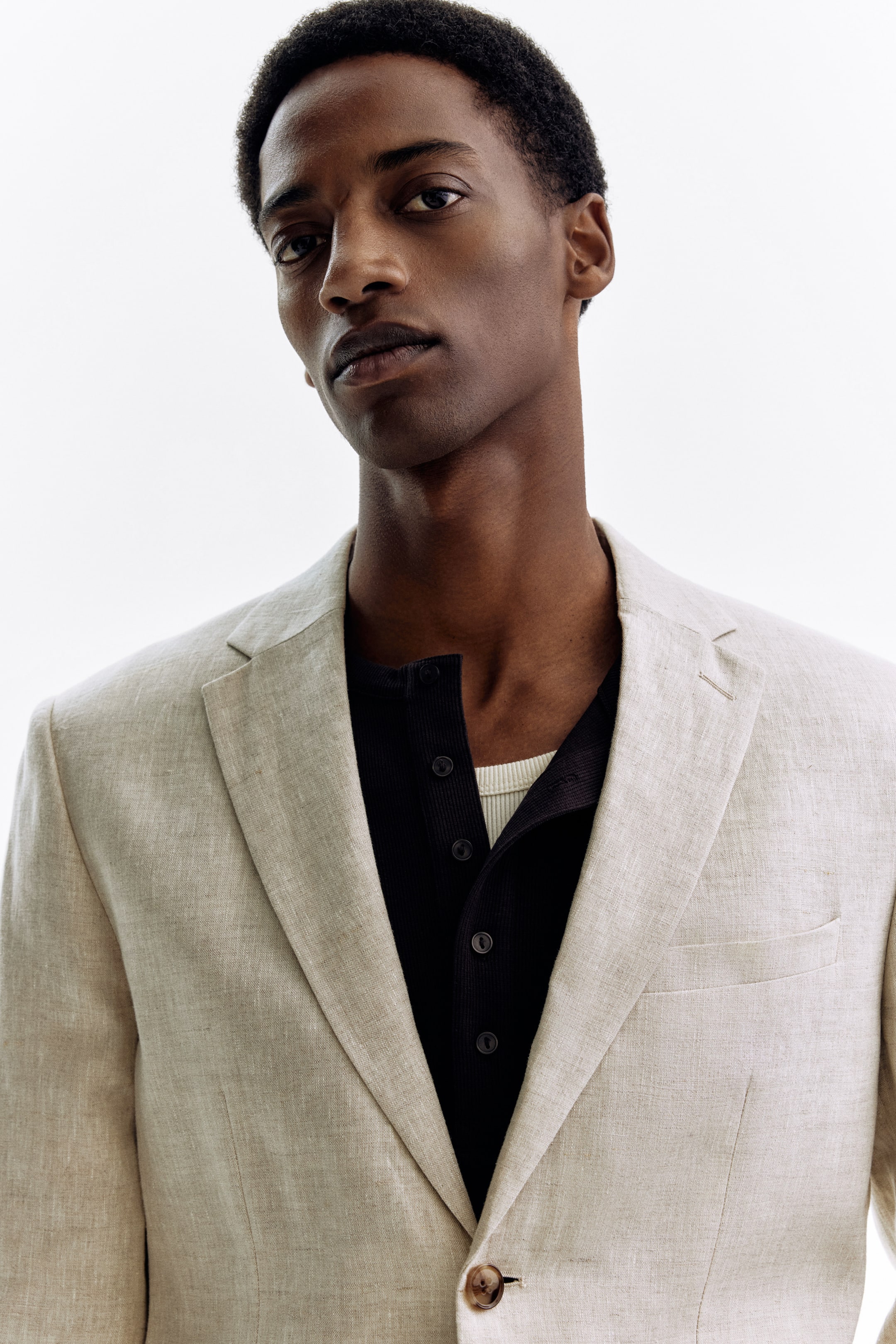 Slim Fit Linen Jacket