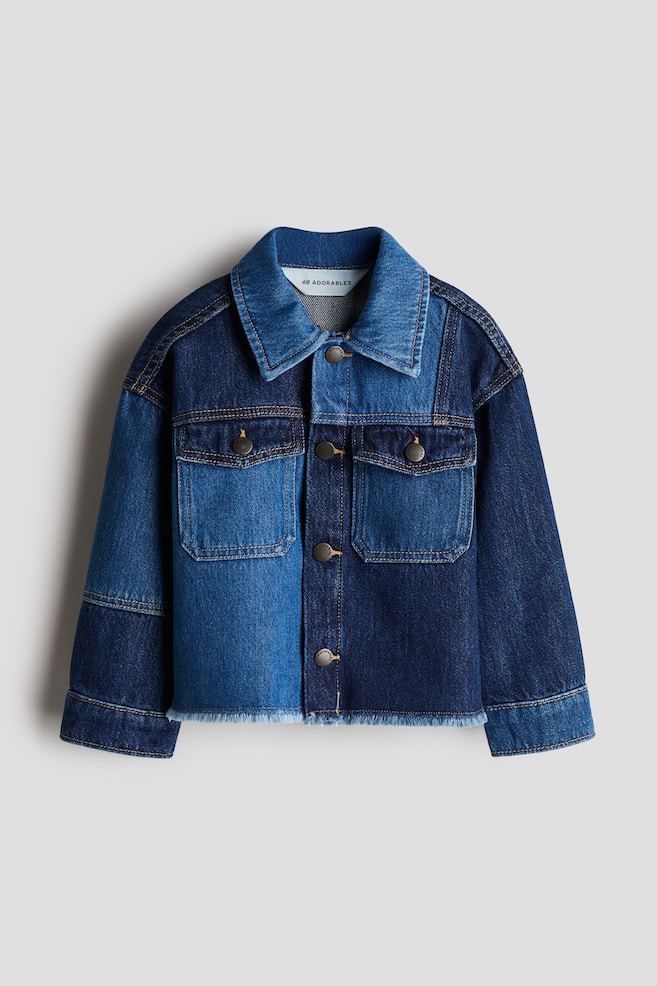 Kastige Jeansjacke - Denimblau - 1
