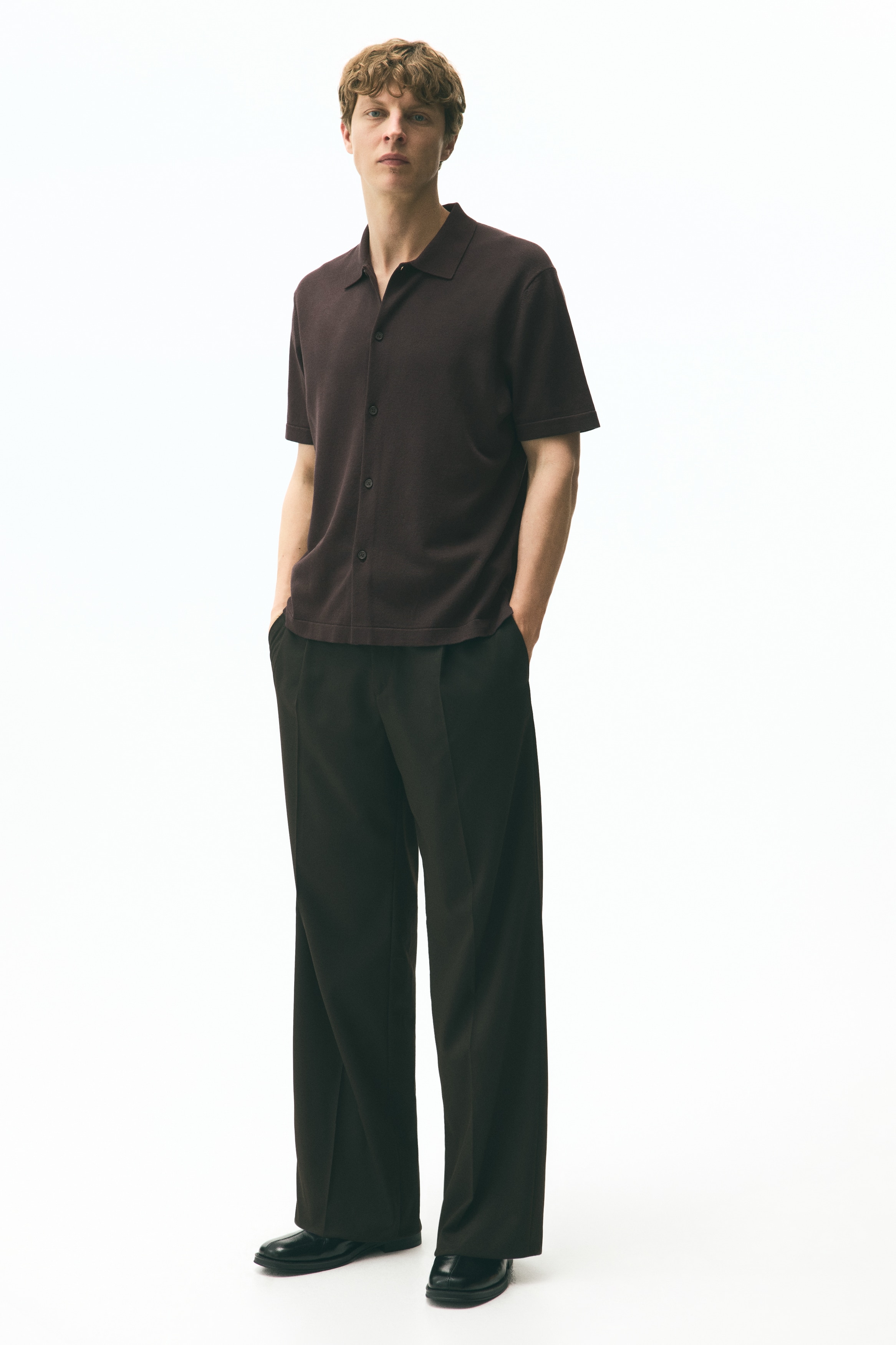 Regular Fit Knitted short-sleeved shirt