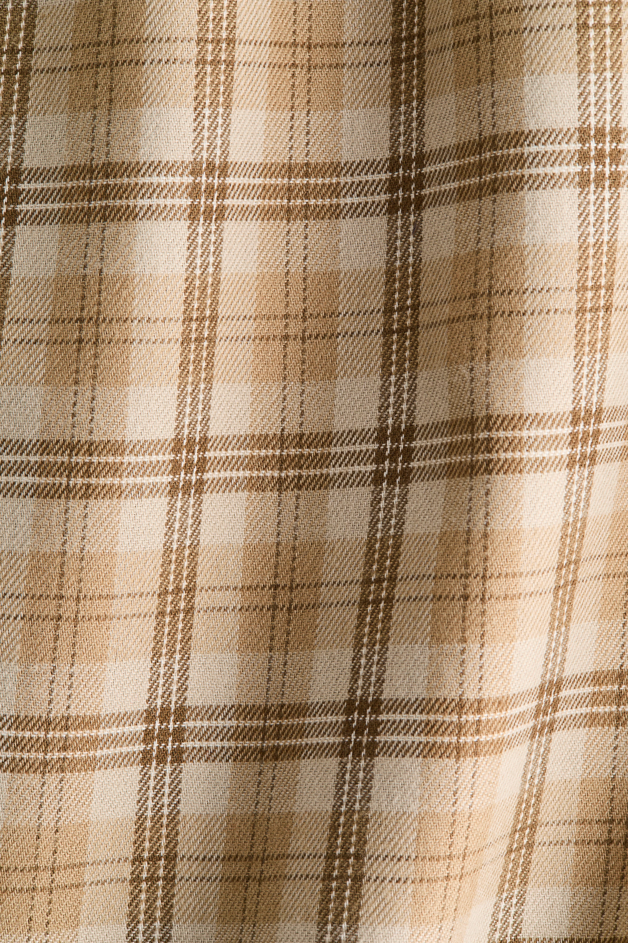 이미지 확대 보기: 드로스트링 스커트 - 다크 베이지/체크 - 여성 | H&M KR 5