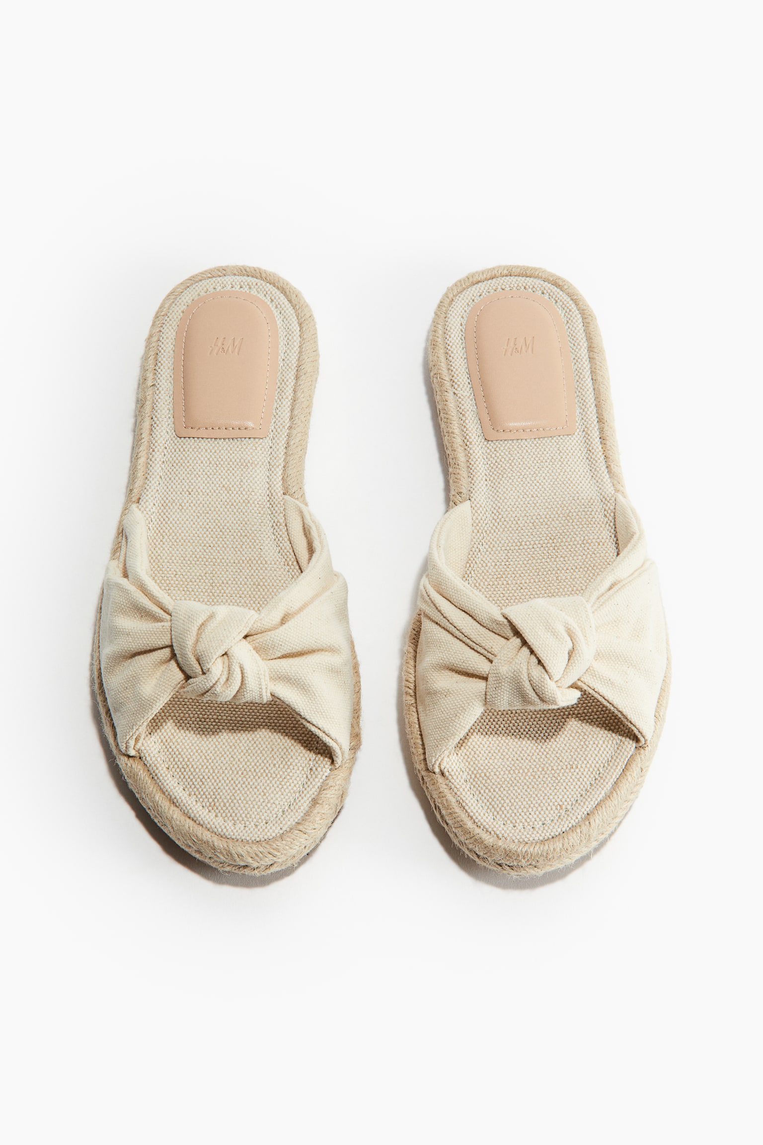 Knot Detail Espadrille Sandals - Light beige/Light pink/Black/Denim blue - 2