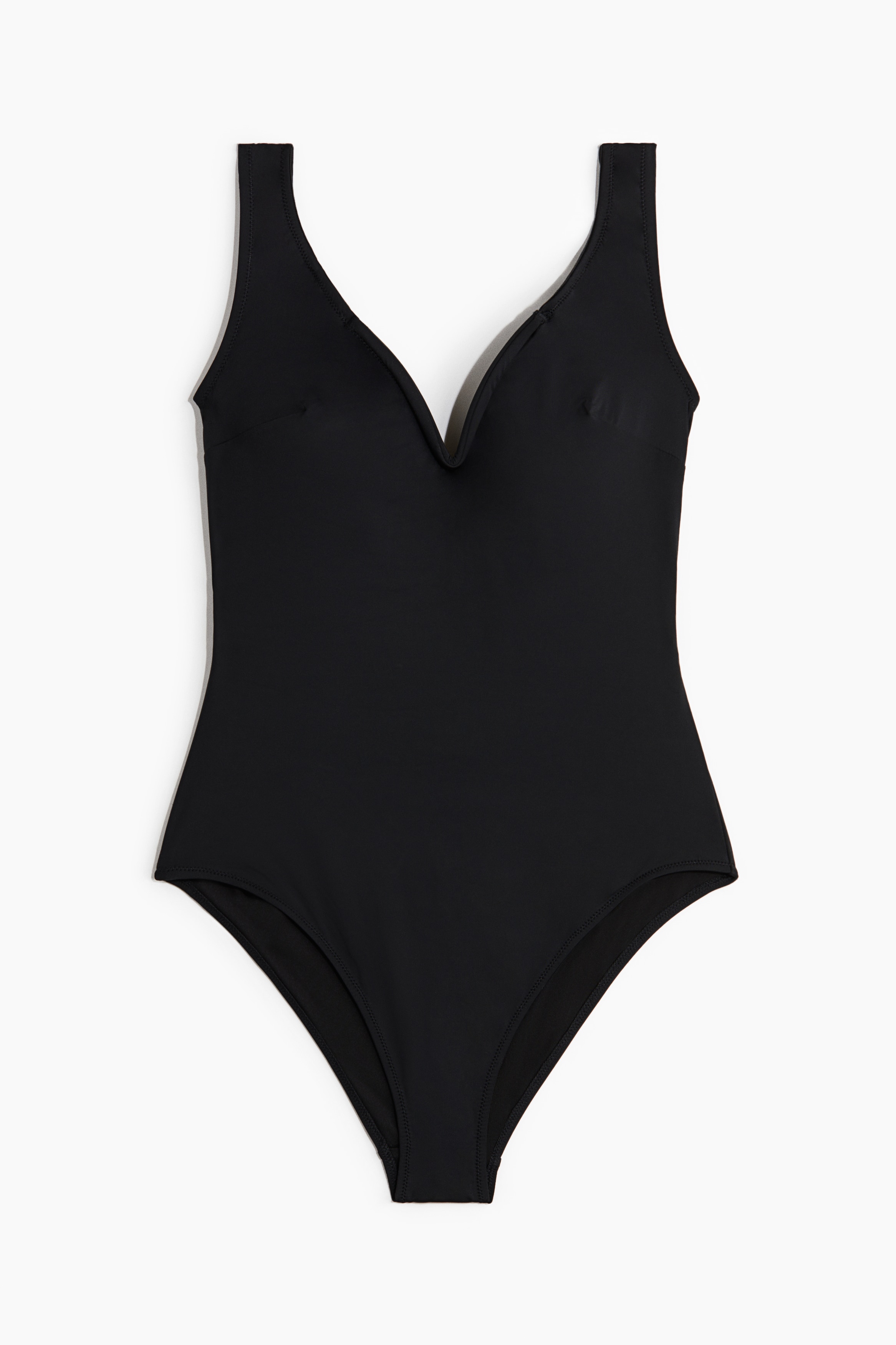 Padded-cup open-back swimsuit - Black