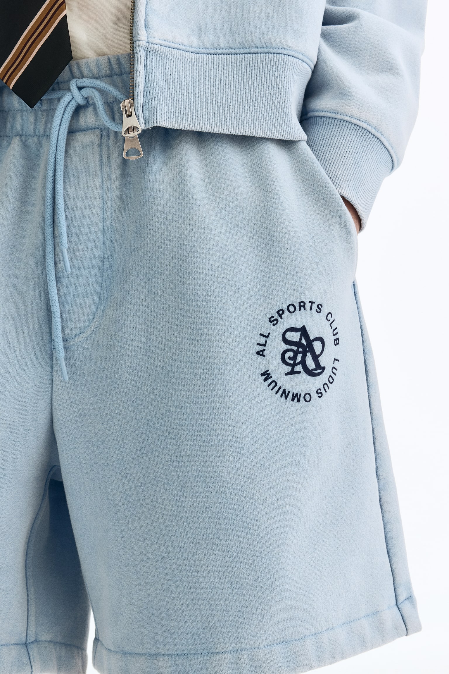 מכנסיים קצרים Relaxed Fit - תכלת/All Sports Club/כחול נייבי - 3