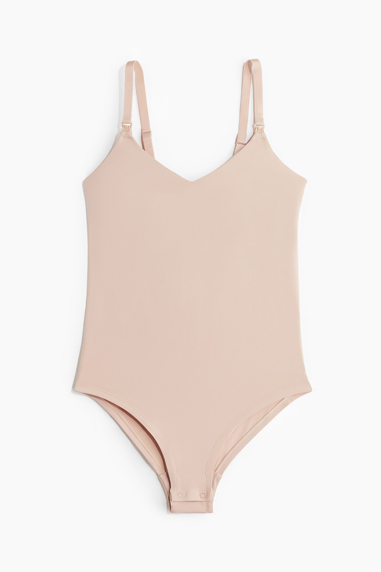 MAMA Body de amamentação almofadado em microfibra Bege claro