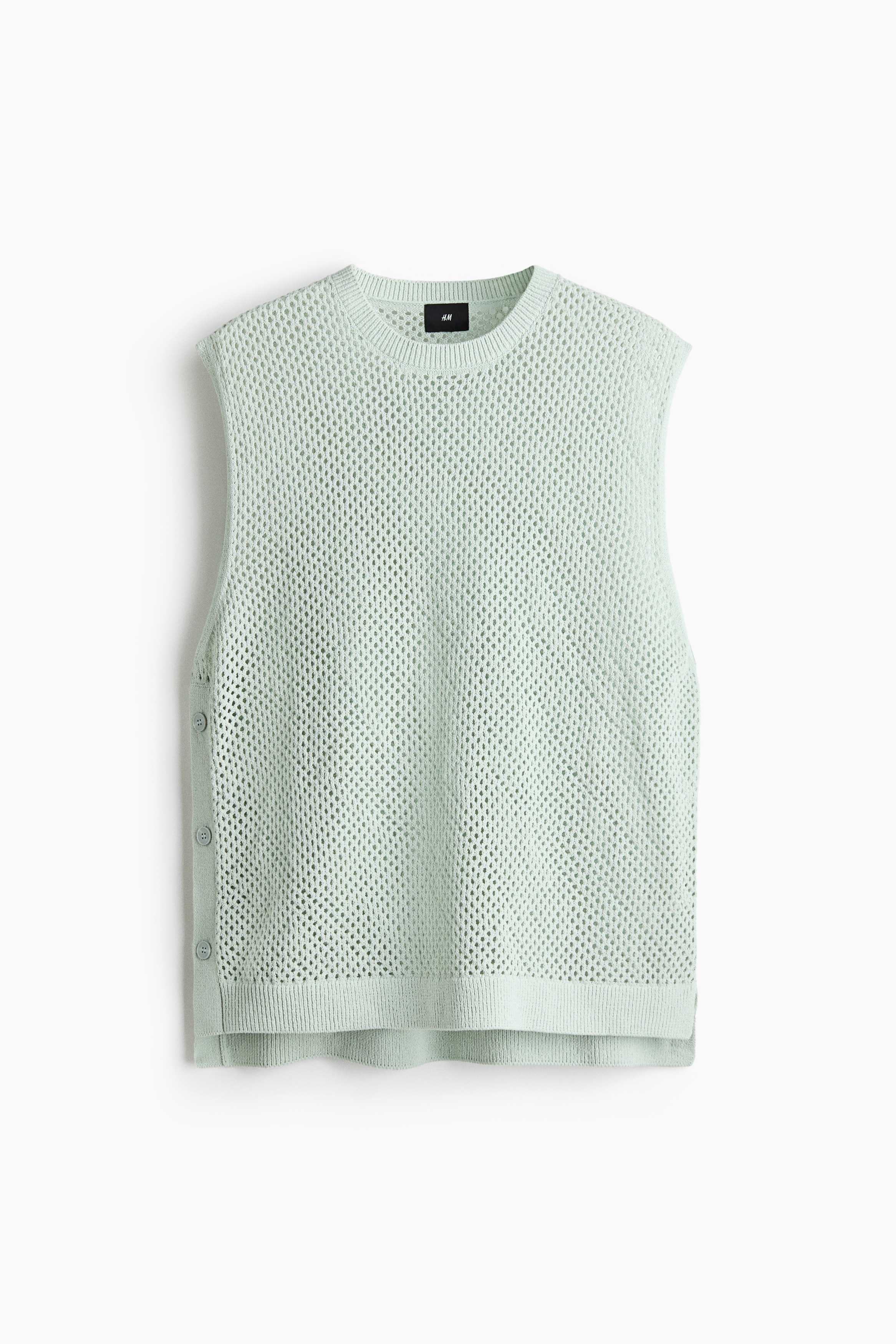 Loose Fit Knitted vest top - Mint green/Black