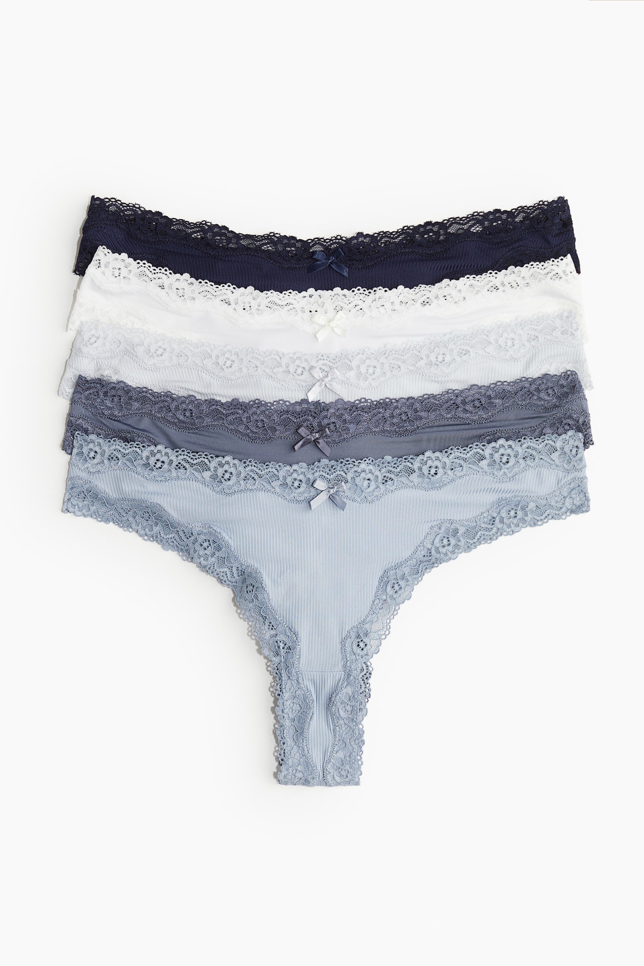 5-pack Brazilian briefs - Light blue/Navy blue/White - Ladies | H&M GB