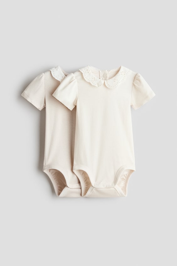 Боди Detail для детей, вышивка, 2 шт. — H&M
