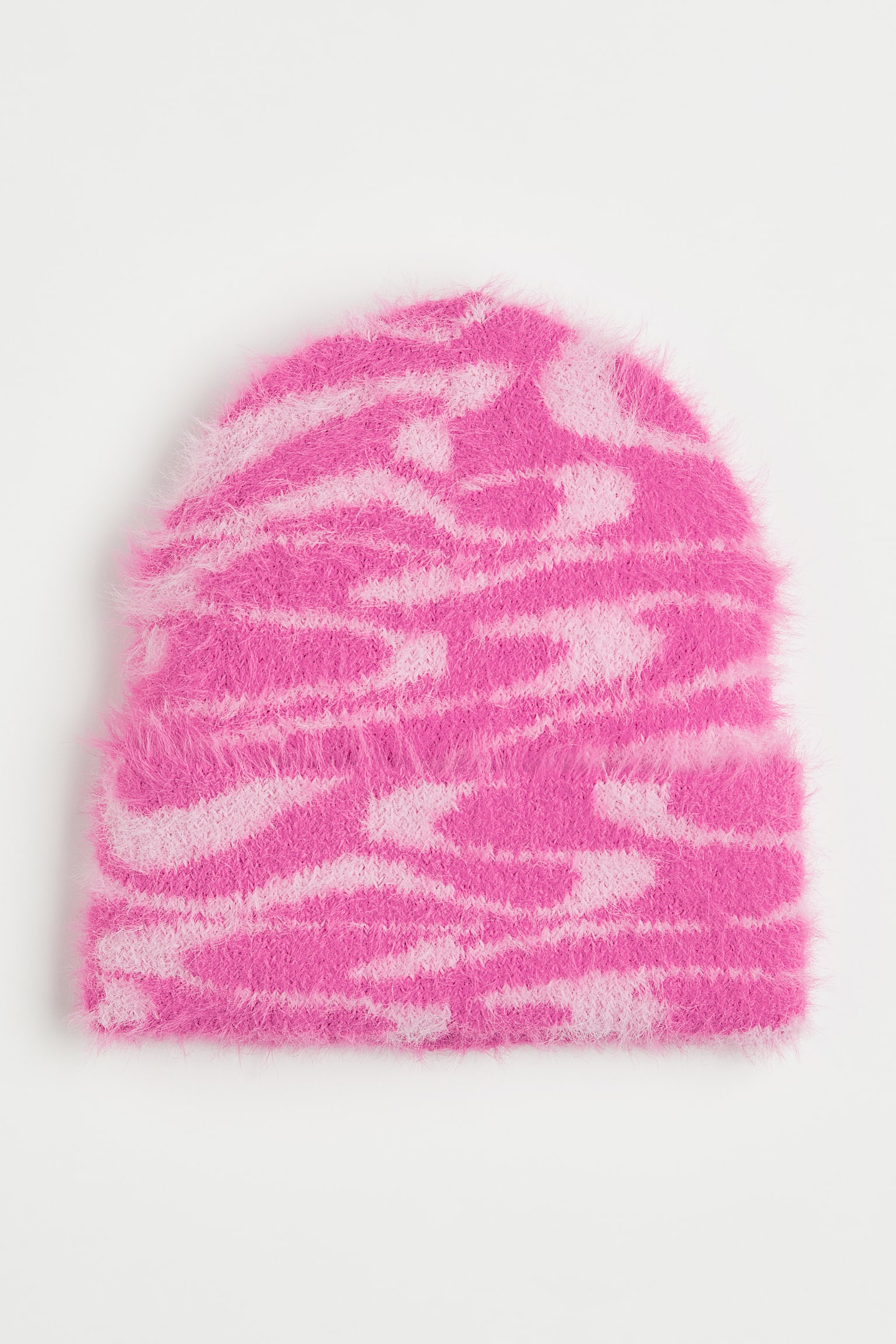 Rib-knit hat - Pink/Swirls/Green/Pink/Light pink - 1