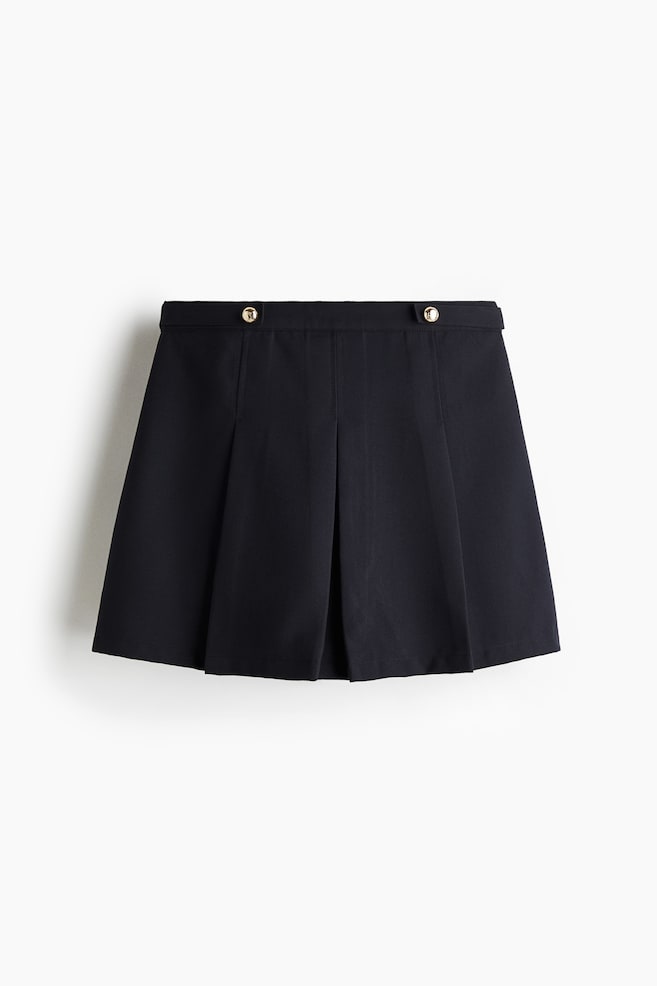 Pleated Skort - Navy blue - 1