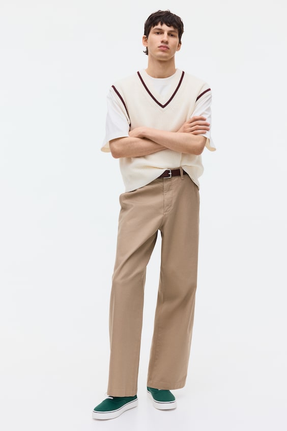 Bawełniane spodnie chinos Loose Fit