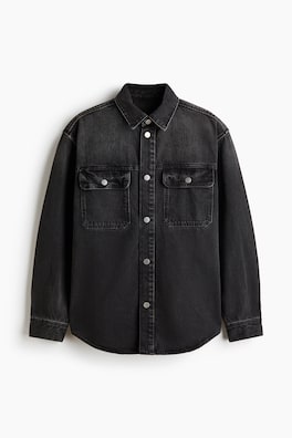 Overshirt i bomullsdenim
