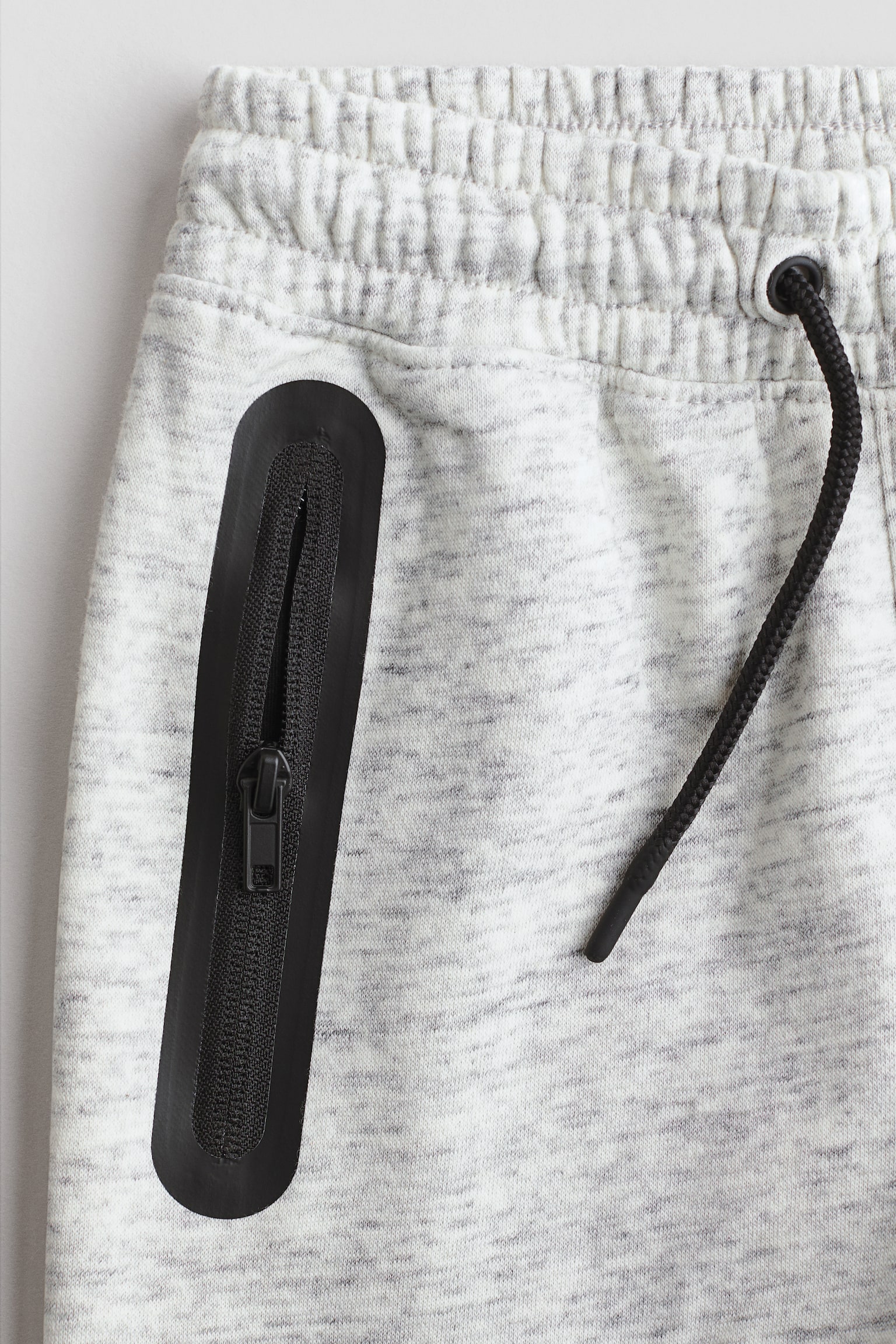 Dresowe joggersy - Jasnoszary melanż/Czarny/Zakurzony błękit - 2