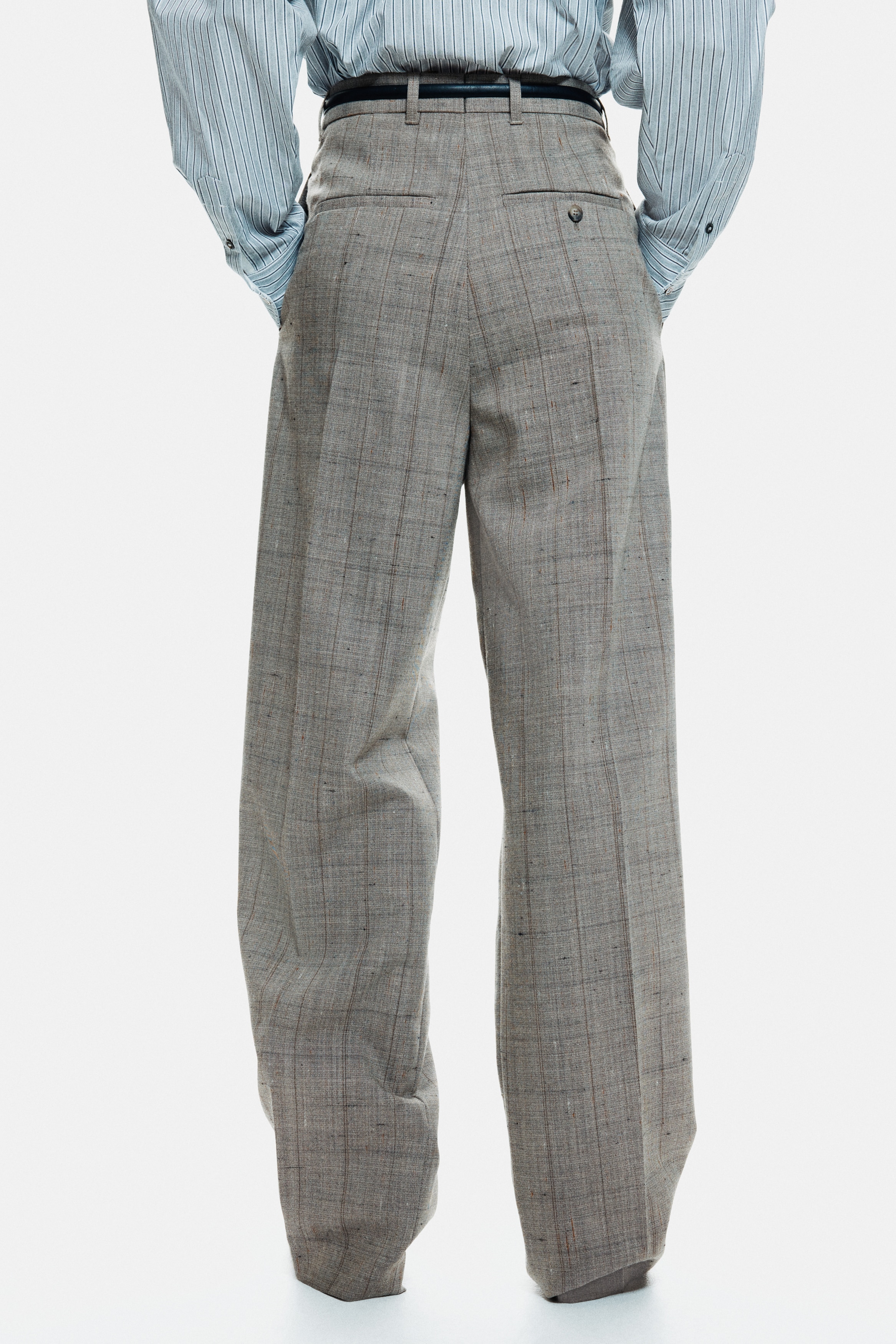 Tailored wool-blend trousers