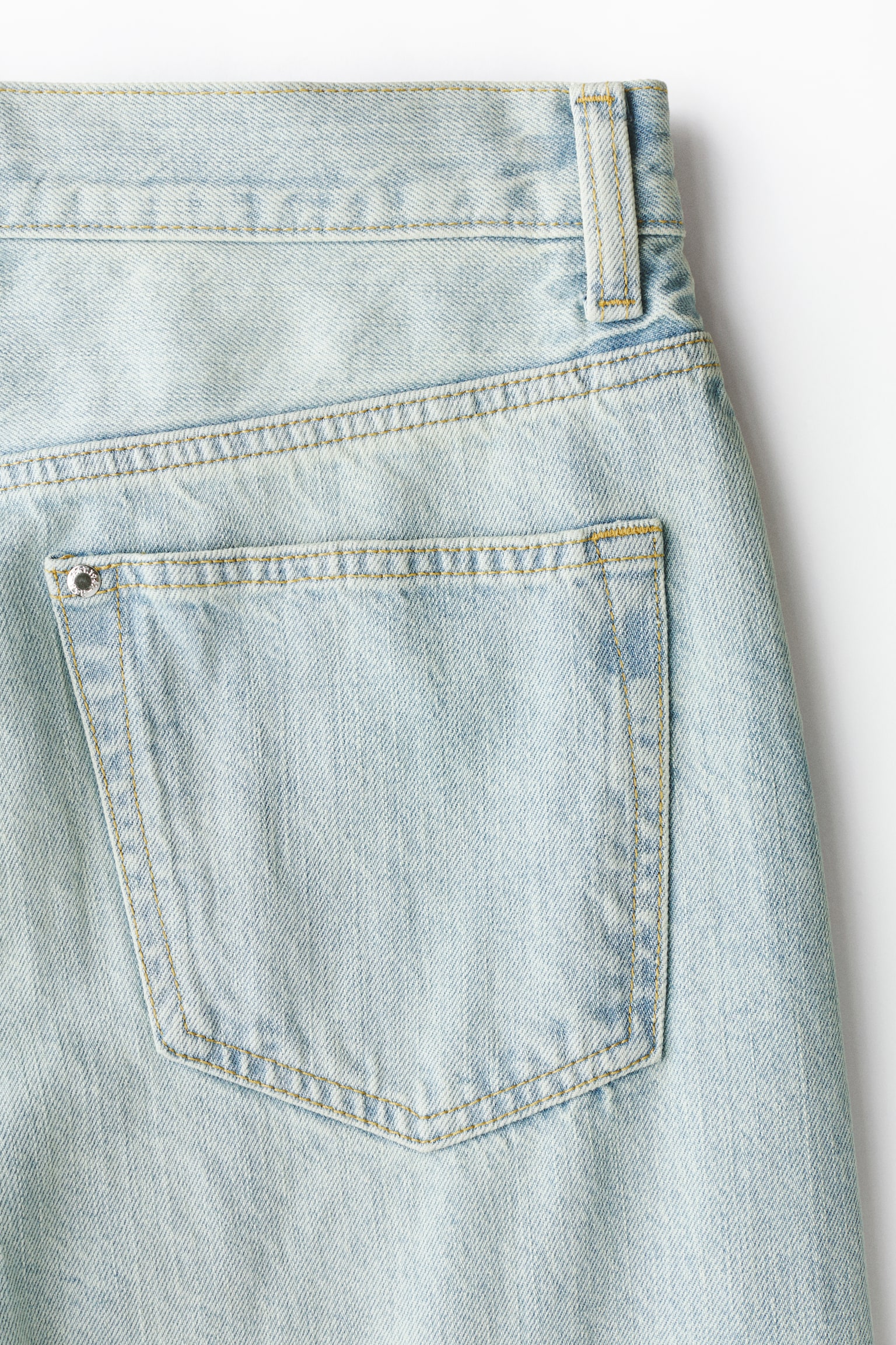 Loose Straight twisted leg jeans - כחול ג'ינס חיוור/שחור ג'ינס - 2