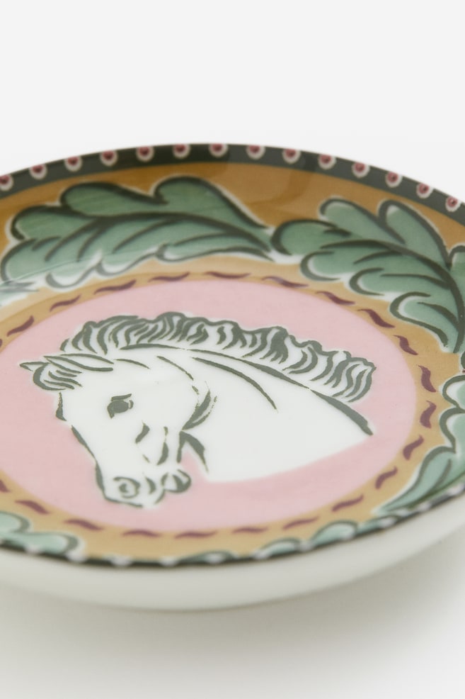 Small porcelain plate - Dark yellow/Horse - 2