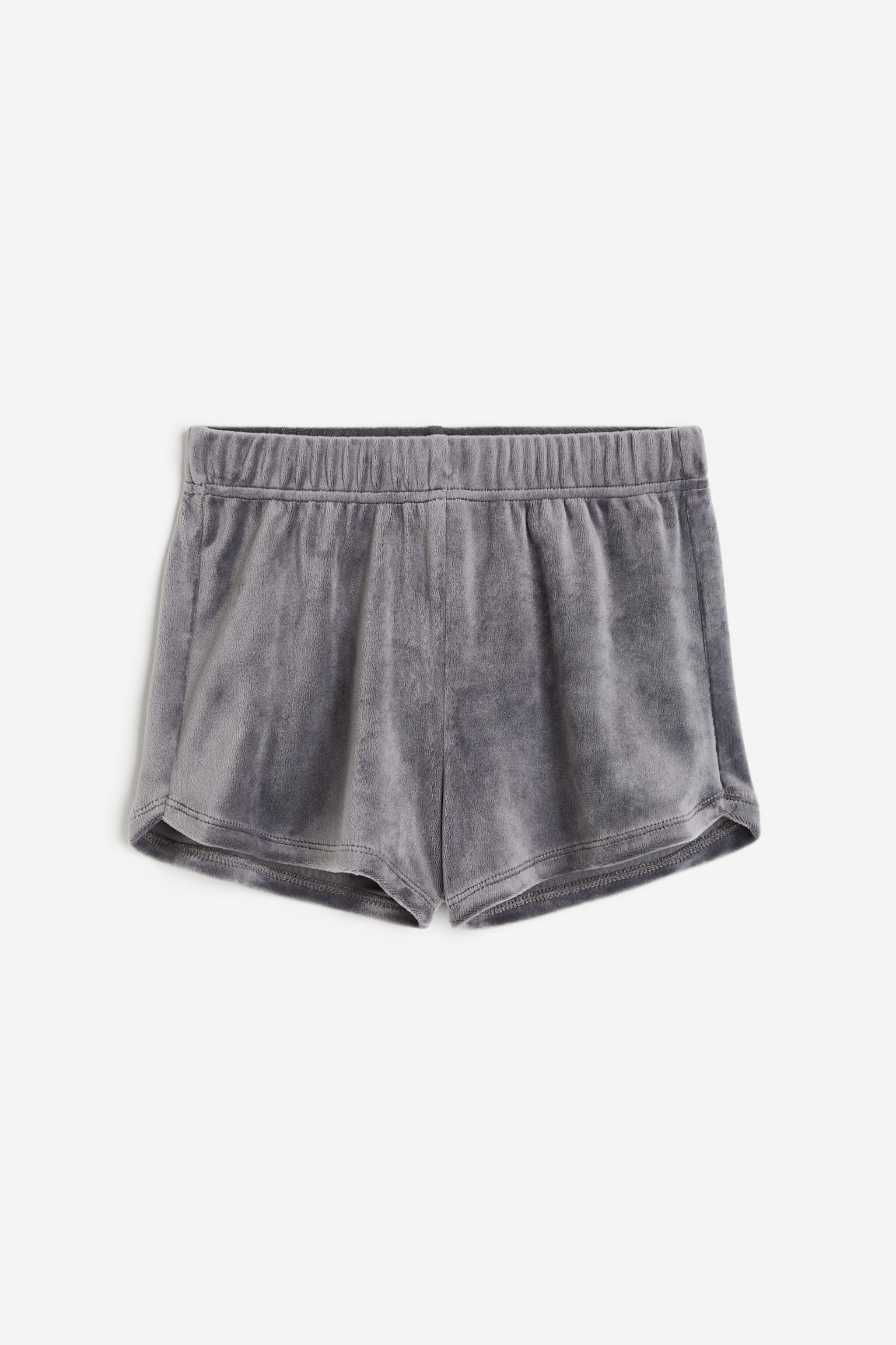 Velour Shorts - Grey/Black/Natural white - 1