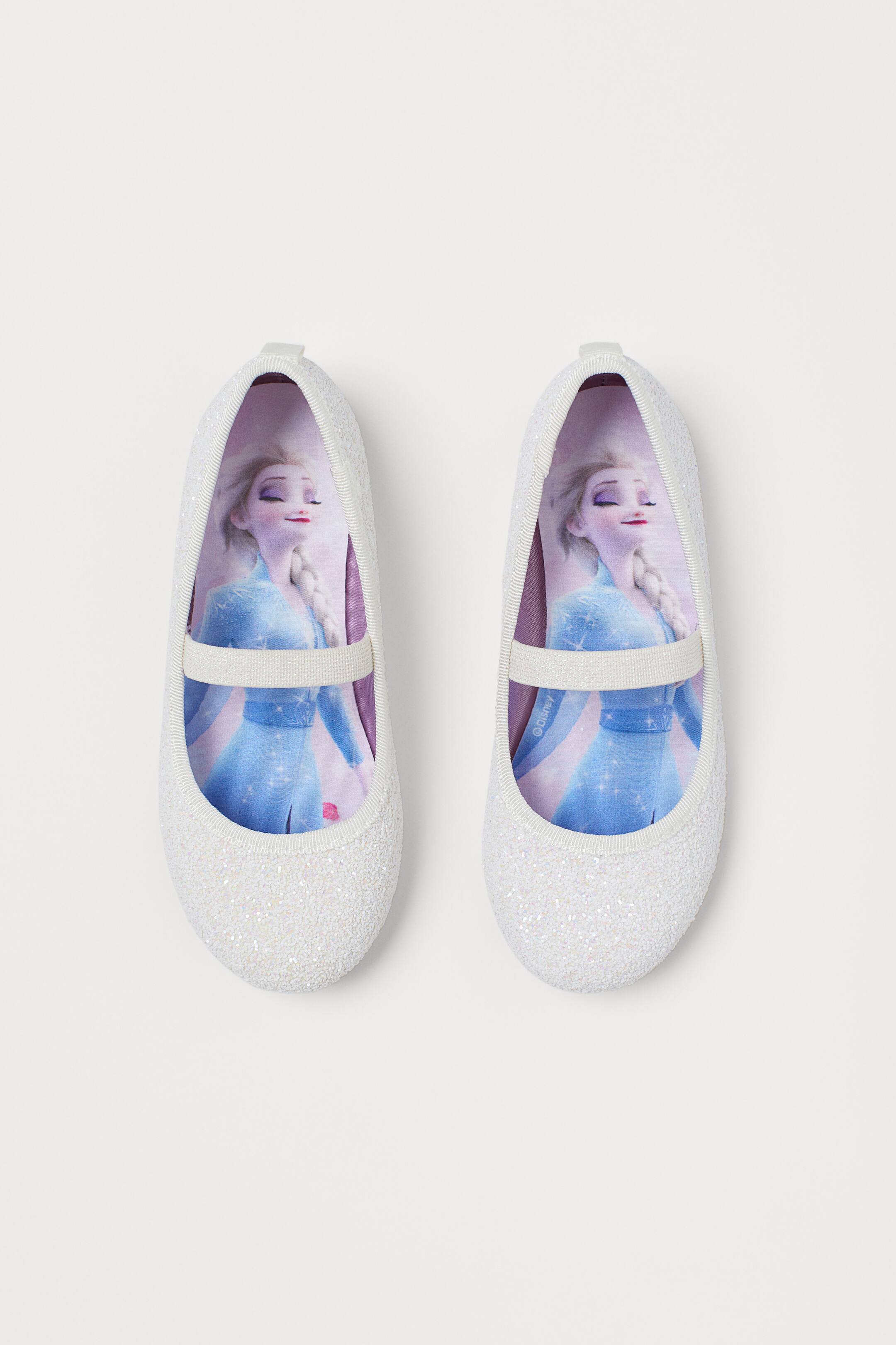 View larger image: Glittery ballet pumps - White/Frozen - Kids | H&M 1