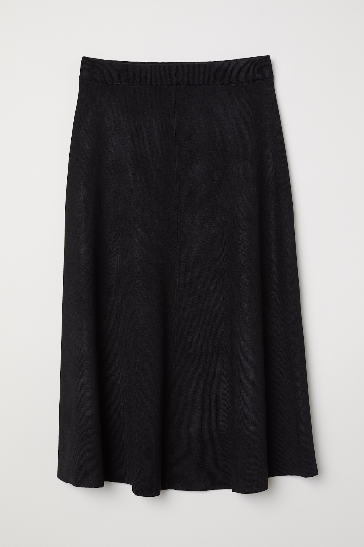 Circle Skirt - High waist - Midi - Black - Ladies | H&M US