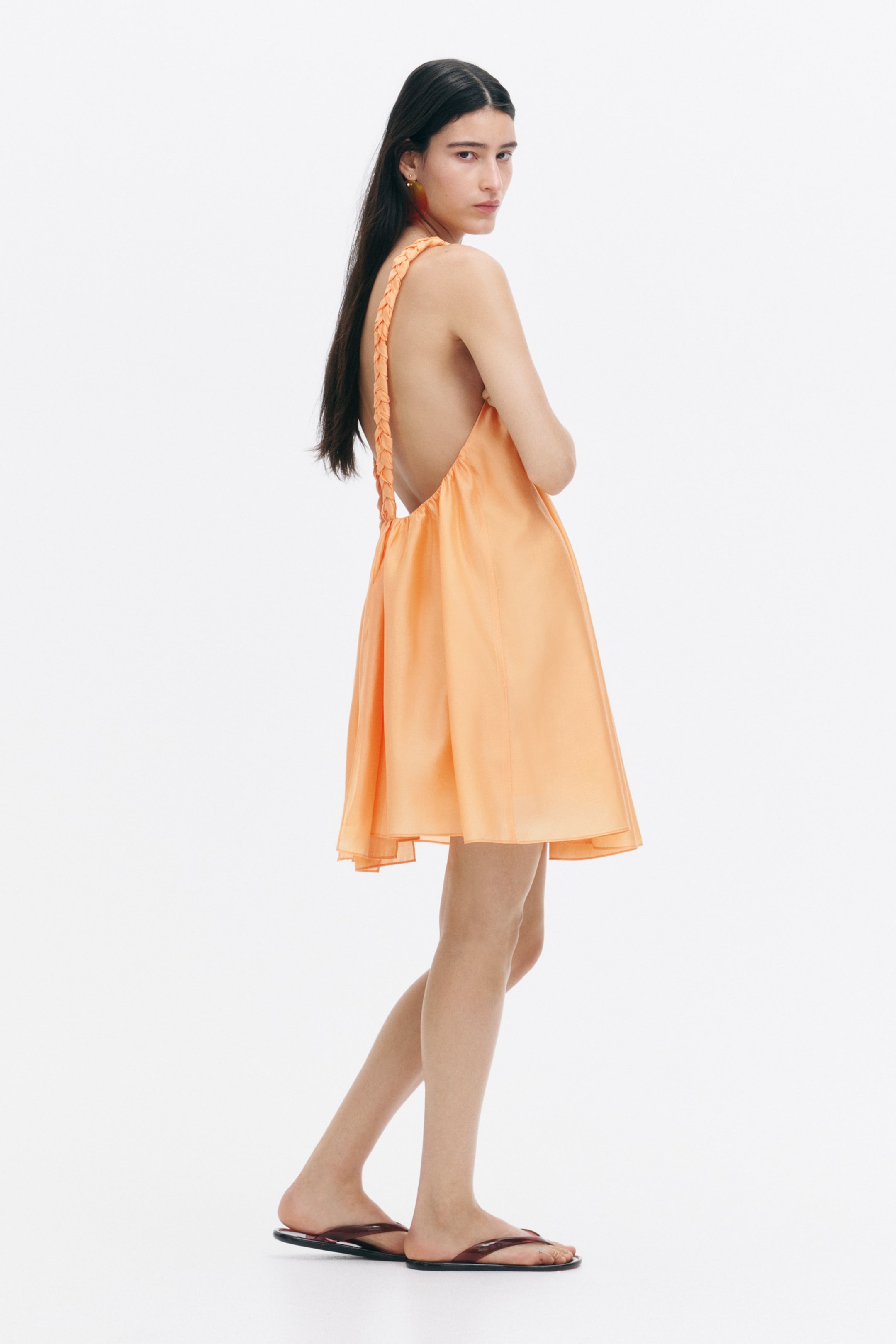 Braided-Detail Mini Dress
