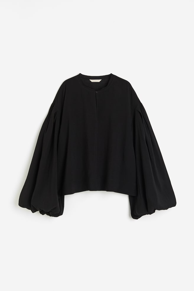 Voluminous blouse - Black - 2