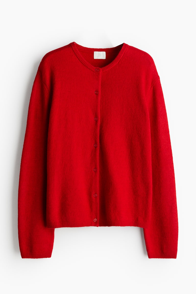Loose-fit cardigan Red Ladies H&M GB