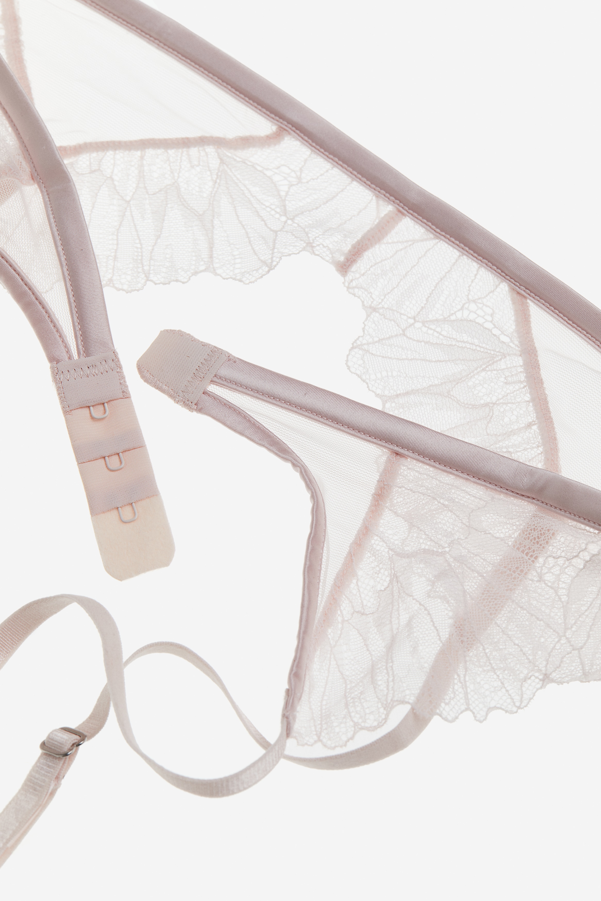 Women's Powder pink Lace Garter Belt