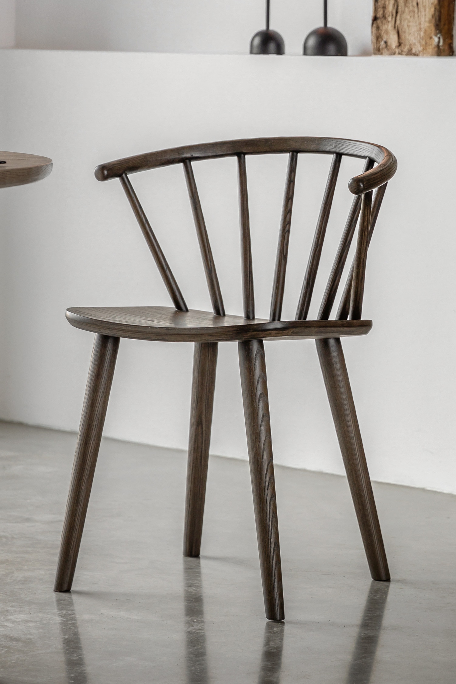 Set Of 2 Wooden Dining Chairs - Brown/Natural