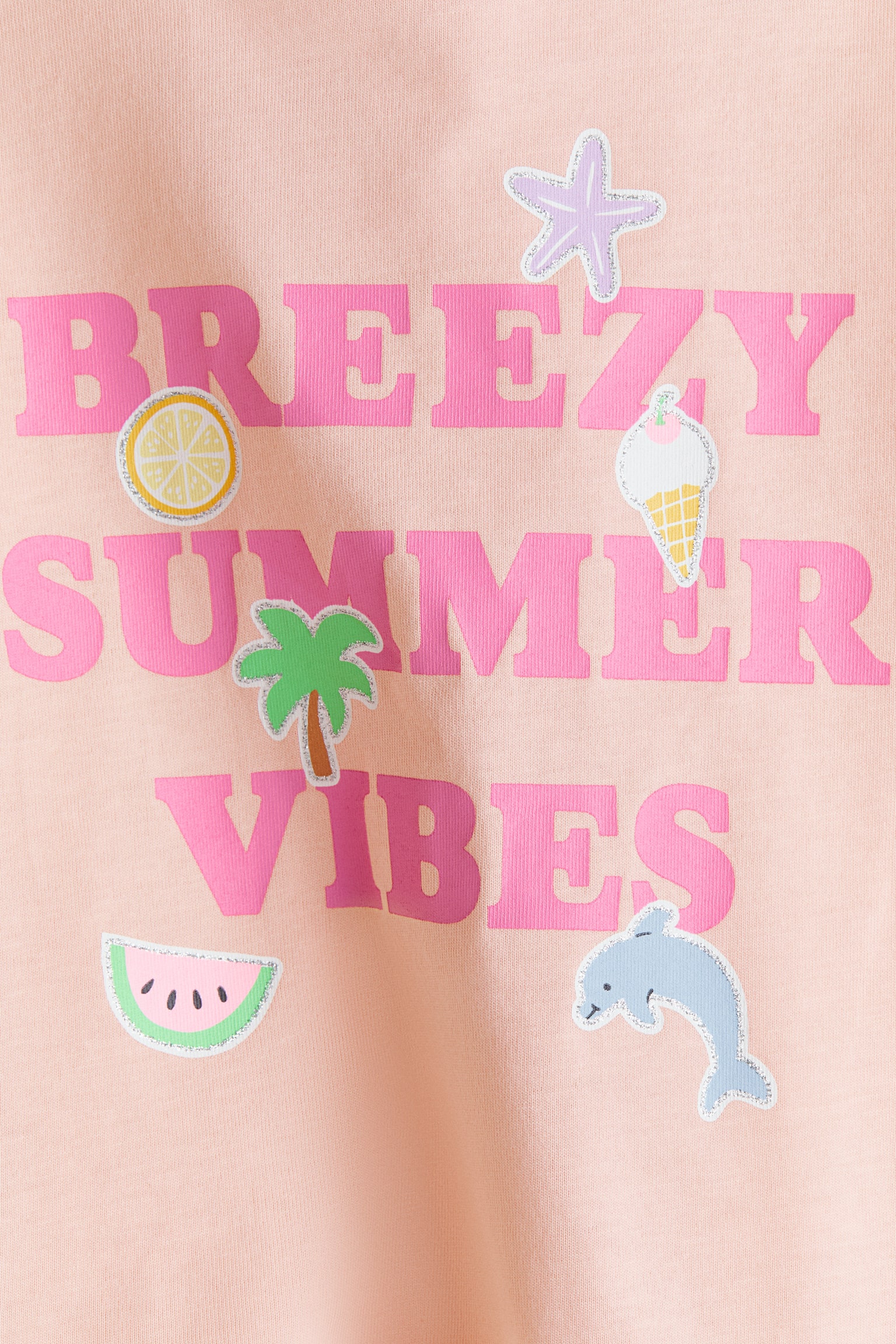 Printed T-shirt - Peach pink/Summer/Light pink/Cherries/Light pink/Unicorn/Cream/Rainbow/White/Ice cream/Light beige/Ballerinas/Light green/Ma Chérie/Light blue/Paris - 2